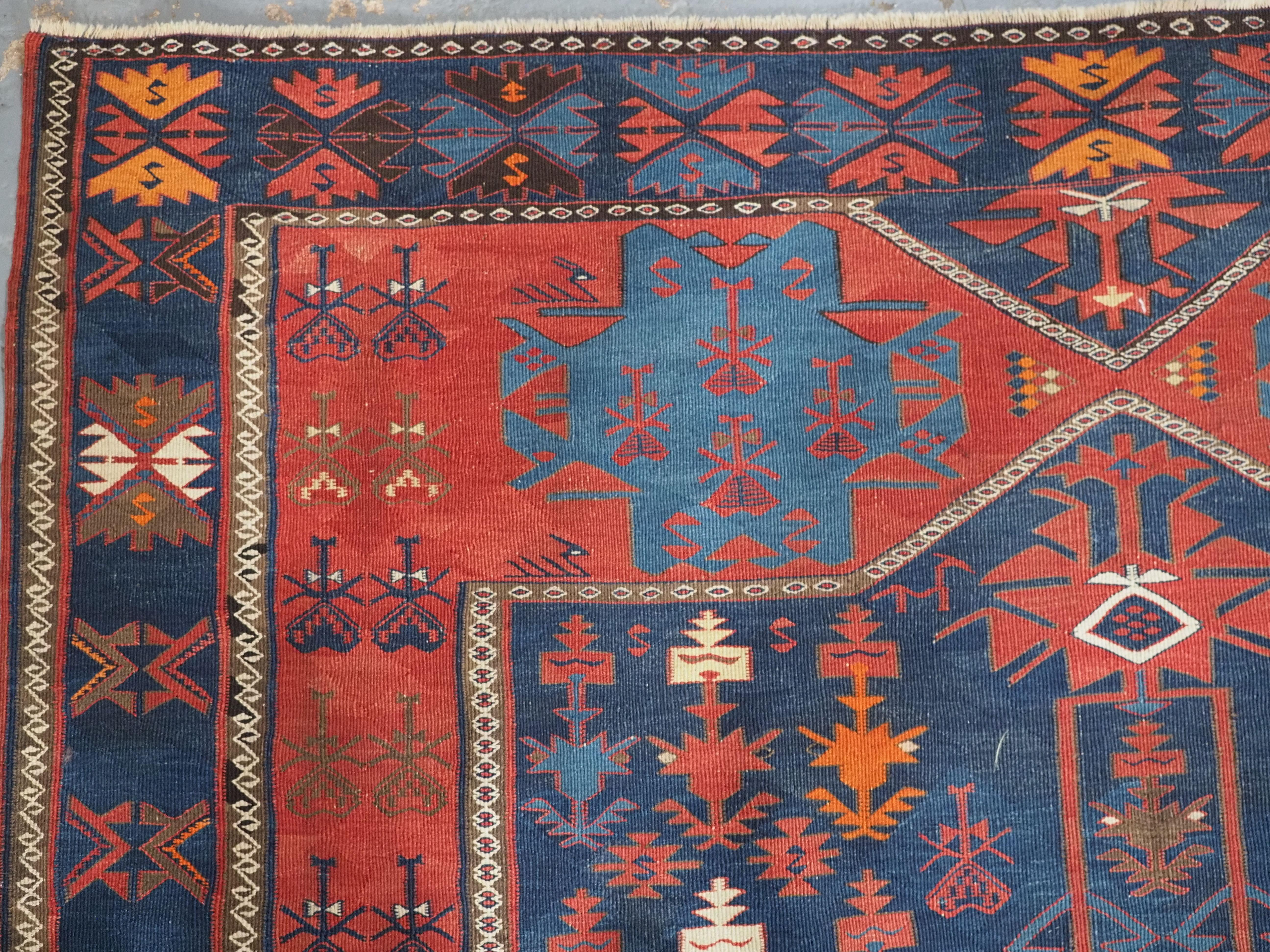 Antique East Caucasian Avar kilim of very large size..  Circa 1900. For Sale 3