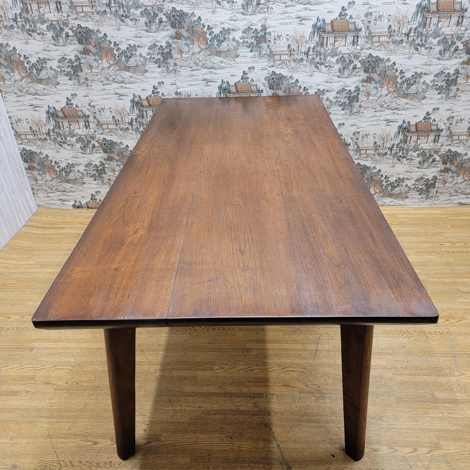 Antique East Indian British Colonial Teak 6 Seat Dining Table 7