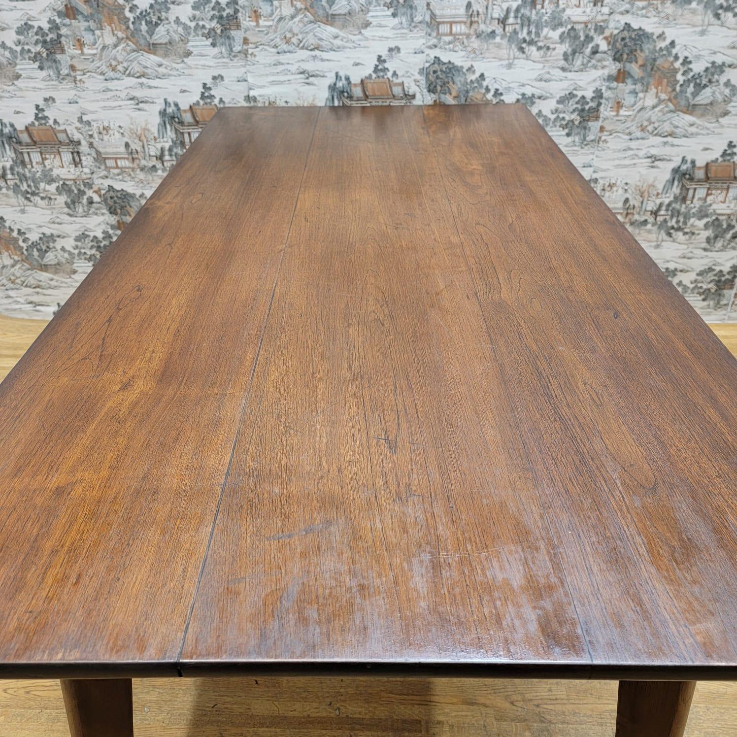 Antique East Indian British Colonial Teak 6 Seat Dining Table 8