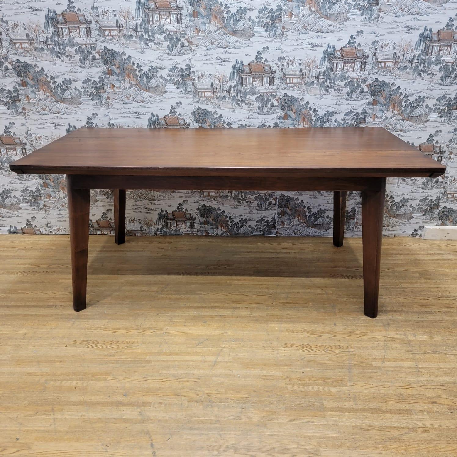 Antique East Indian British Colonial Teak 6 Seat Dining Table In Good Condition In Chicago, IL