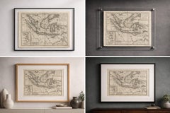 Antique East Indies Map by Rigobert Bonne, Copper Engraving, 1780