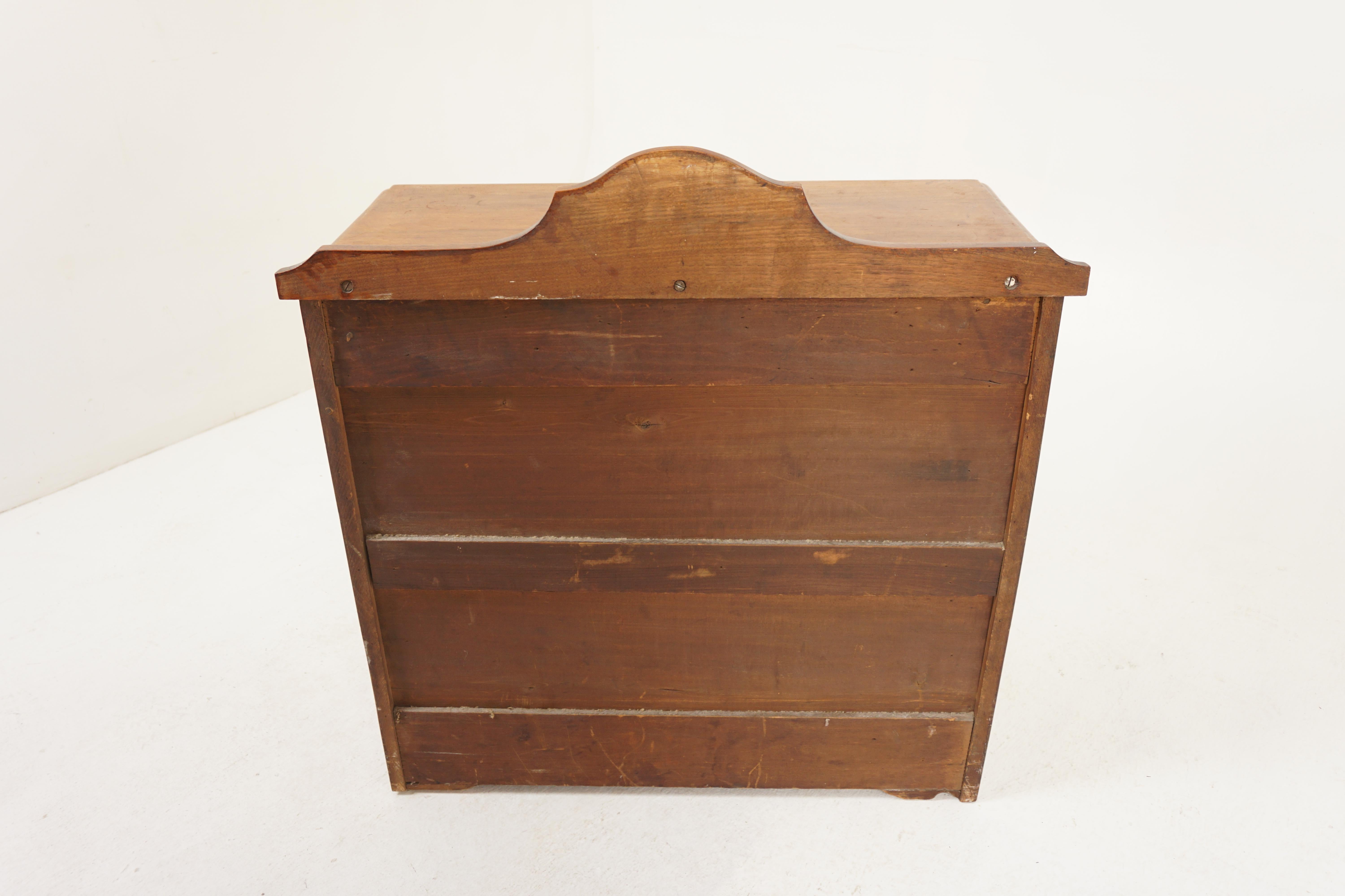 Late 19th Century Antique East Lake Solid Walnut 3 Drawer Dresser, NightStand, America 1890, H1186 For Sale