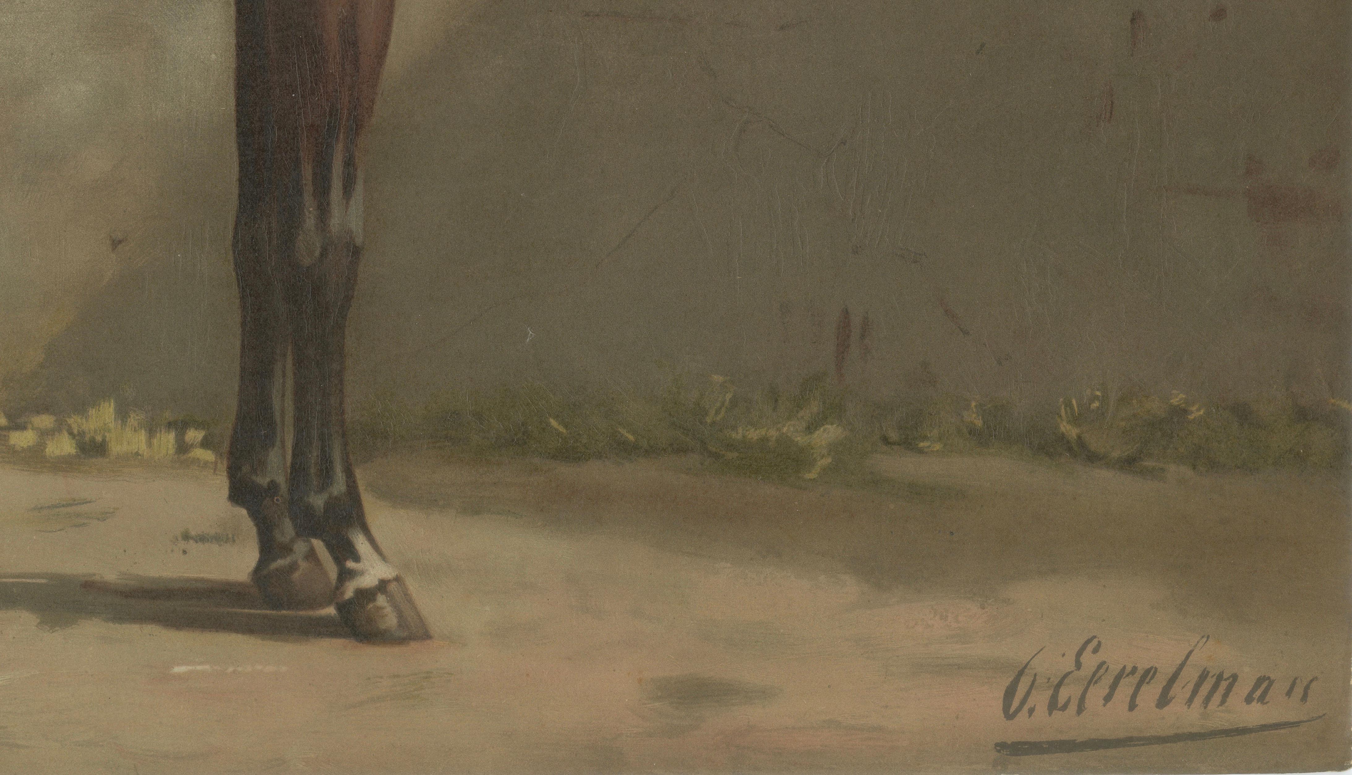 Antique East Prussian Horse Portrait 1898, Trakehner Equestrian Wall Art