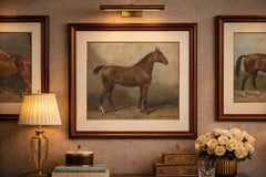 Antico ritratto di cavallo della Prussia orientale, litografia equestre Trakehner 1898