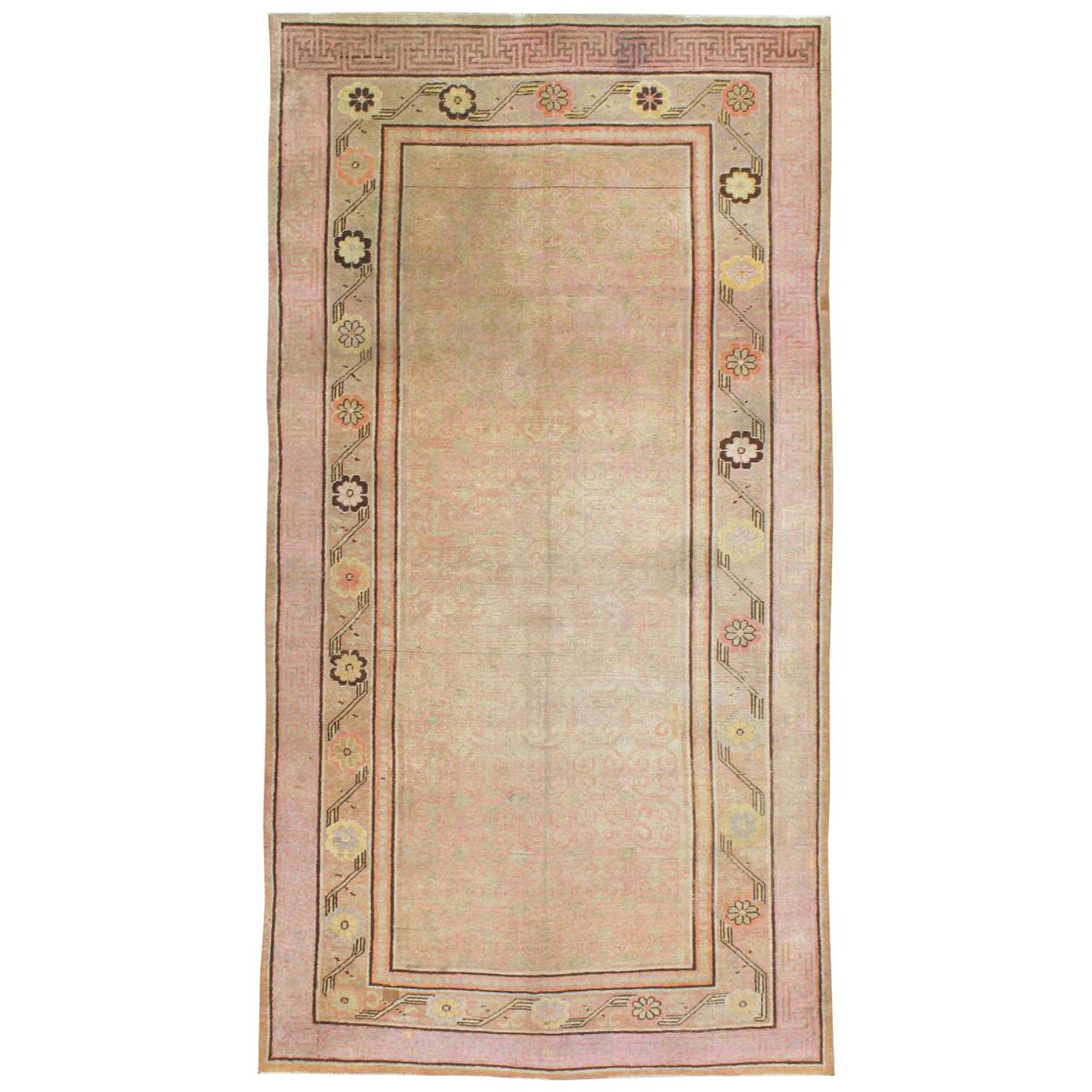 Antique East Turkestan Khotan Gallery Rug For Sale