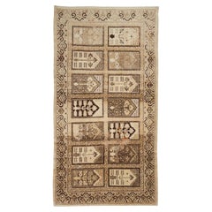 Antique East Turkestan Khotan Rug 152 ×290cm Geometric Wool 5×10 c.1890