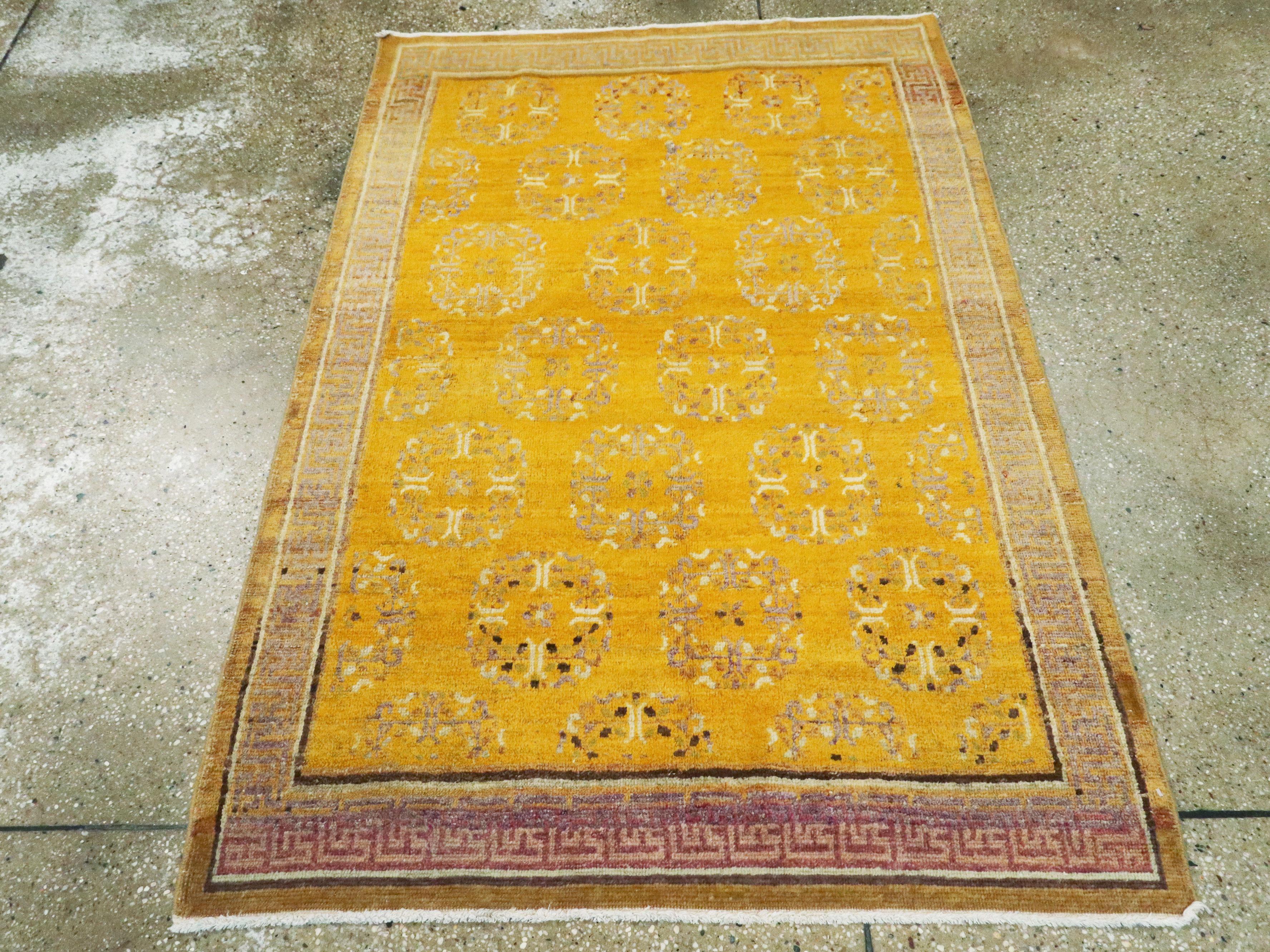 Antique East Turkestan Khotan Rug In Good Condition In New York, NY