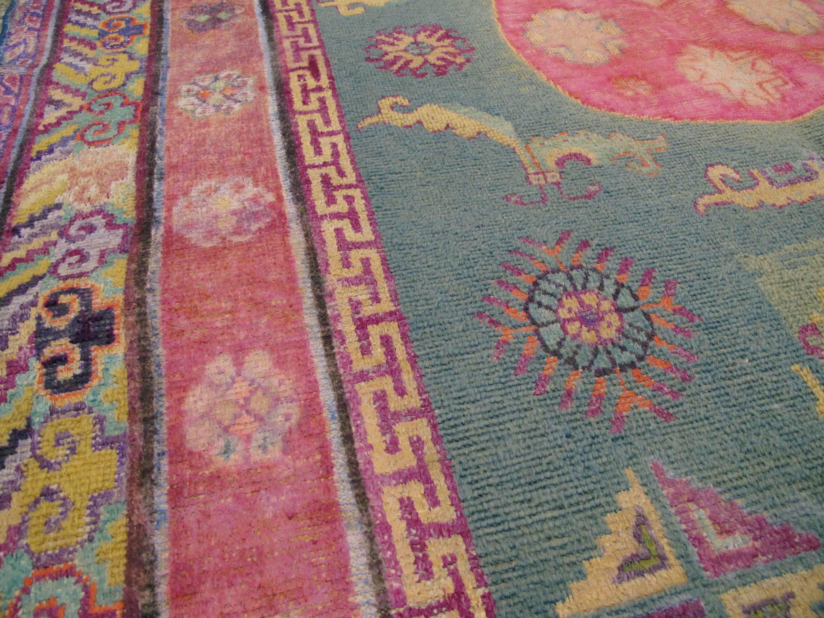 Wool Antique East Turkestan Khotan Rug