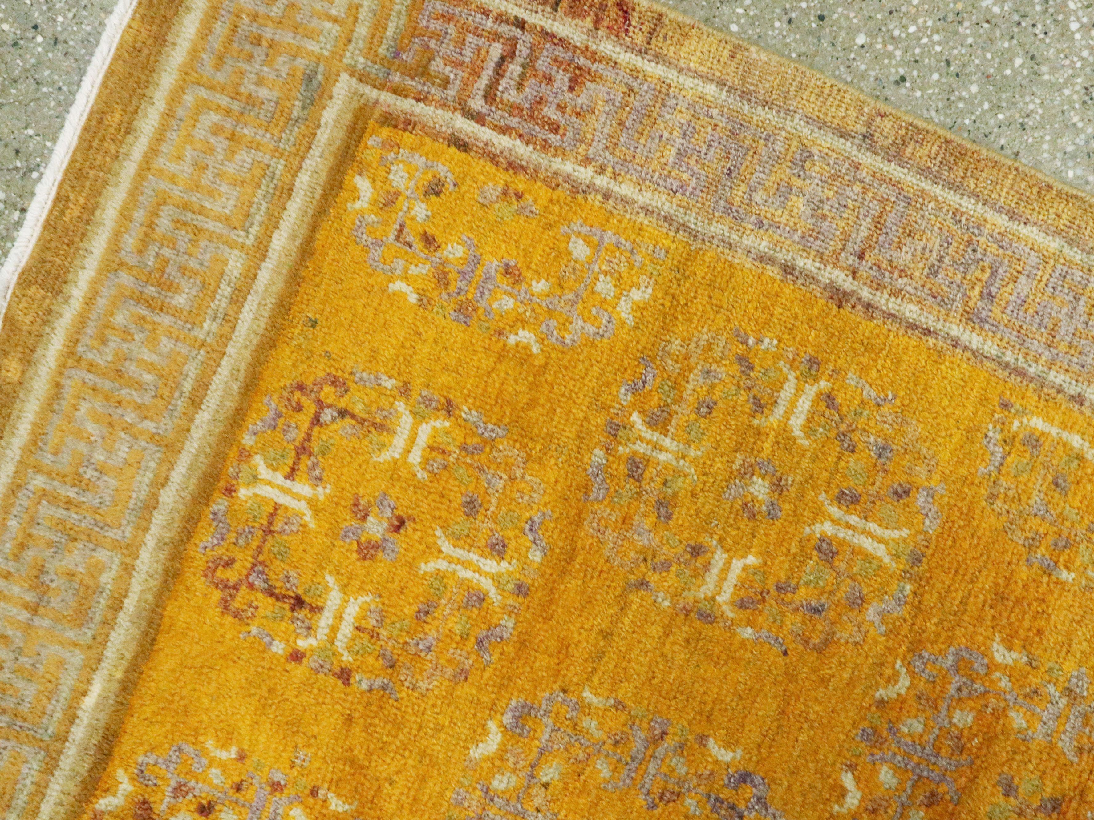 Antique East Turkestan Khotan Rug 1