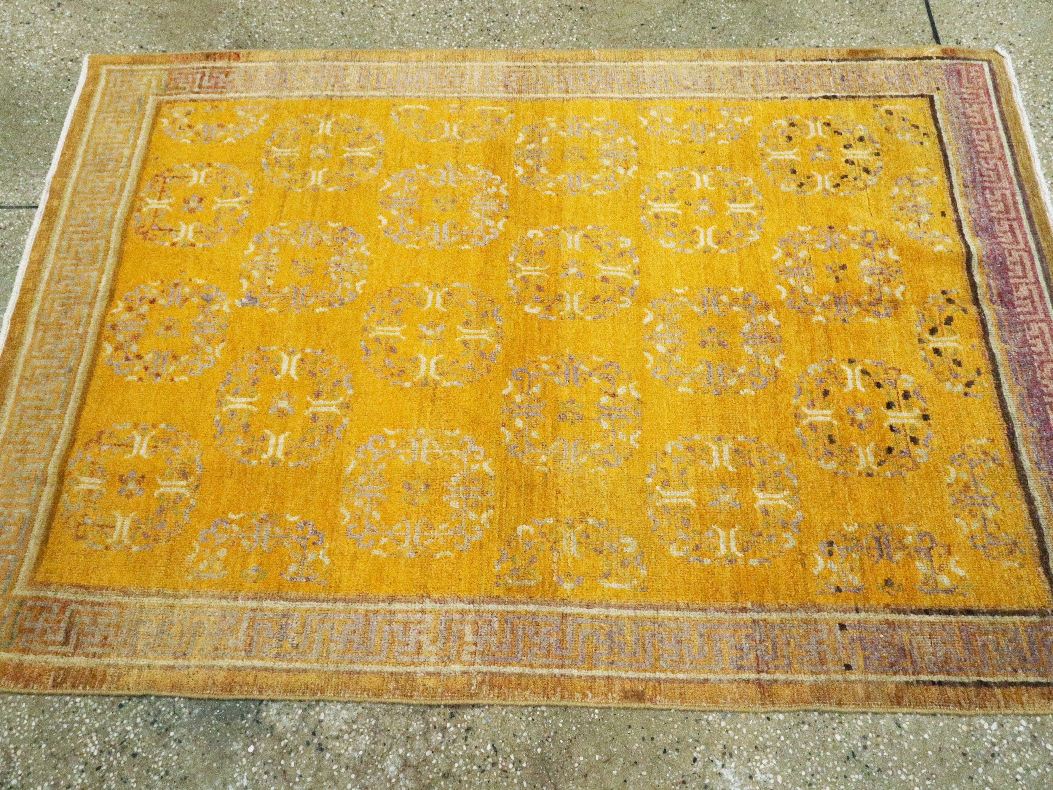 Antique East Turkestan Khotan Rug 2