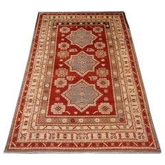 Antique East Turkestan Khotan Rug With Three Star Medallions, Circa 1920