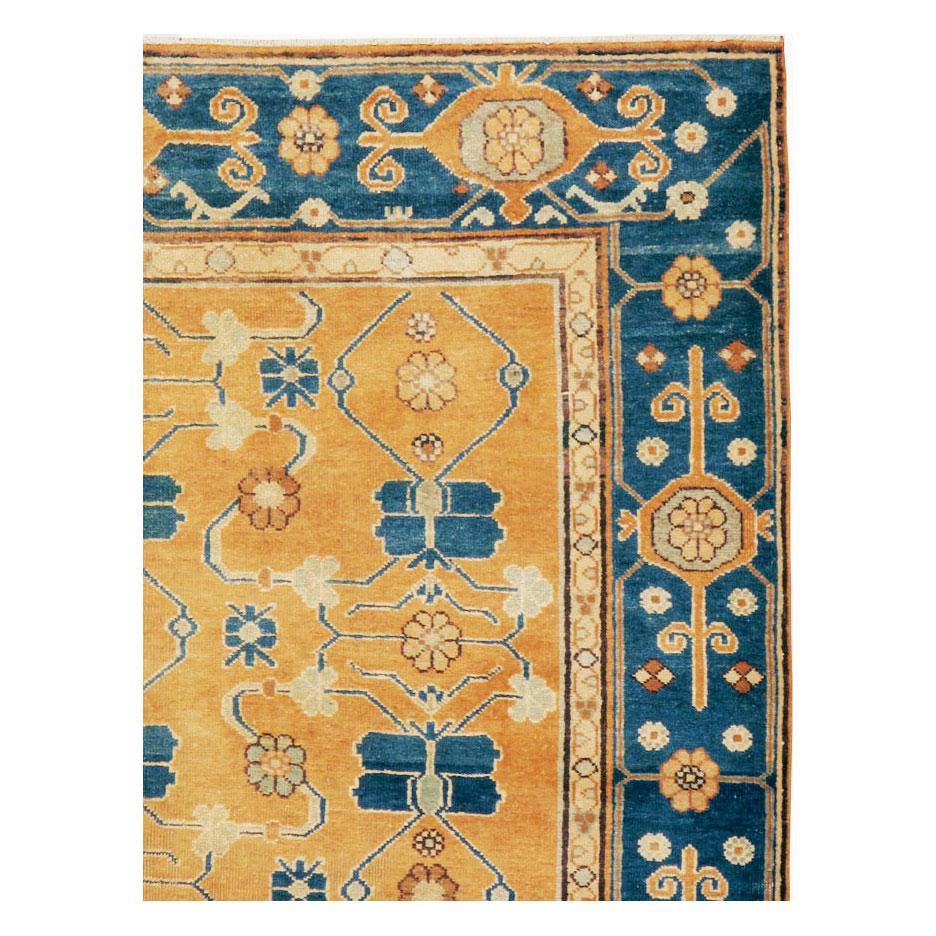 Chinese Antique East Turkestan Samarkand Rug For Sale