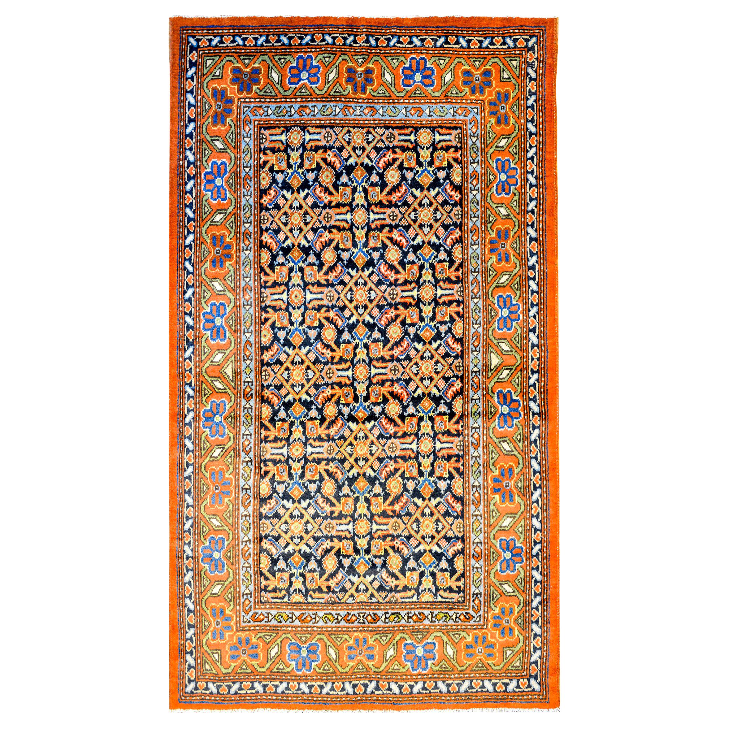 Antique East Turkistan Herati Rug For Sale