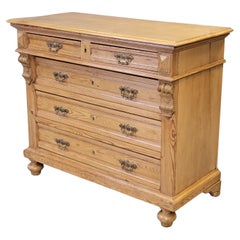 Antique Eastern European or German Pine Chest of Drawers Dresser