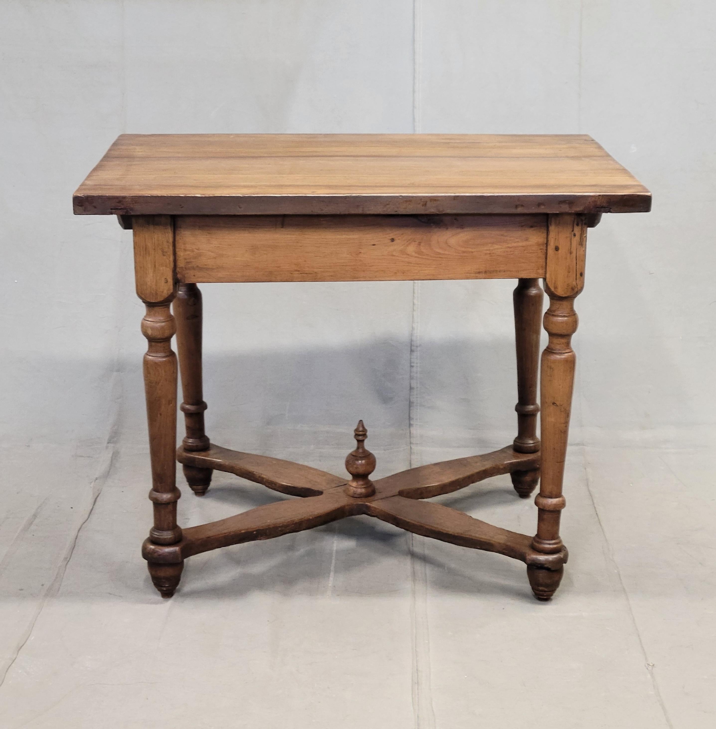 Antique Eastern European Pine and Beechwood Baker's Table Kitchen Island For Sale 5