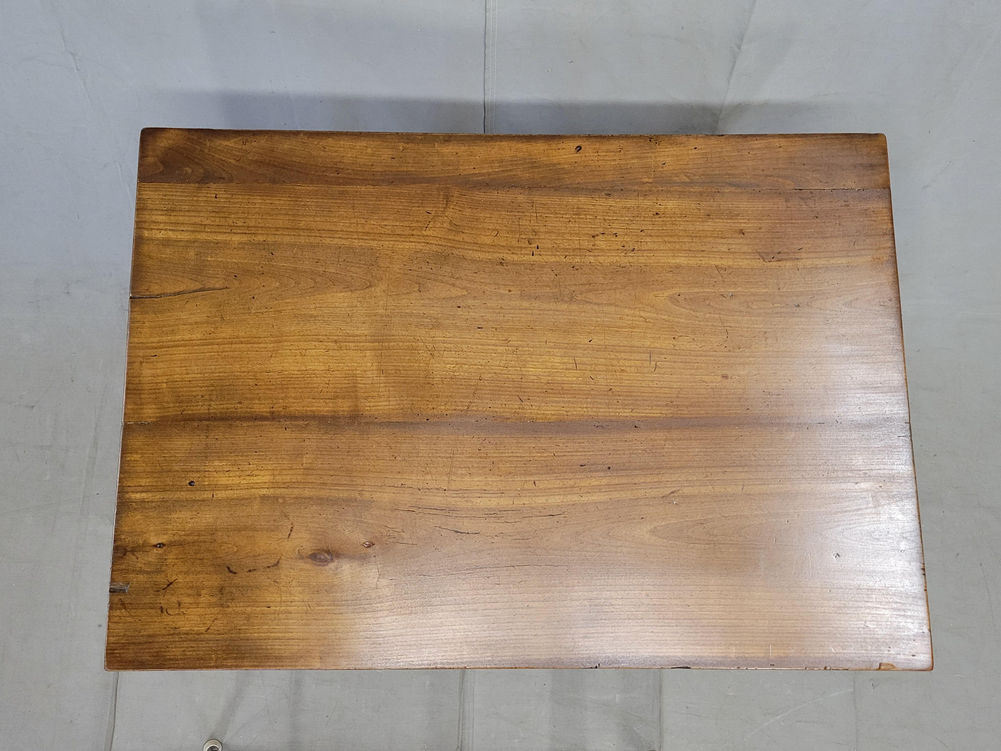 Hungarian Antique Eastern European Pine and Beechwood Baker's Table Kitchen Island For Sale