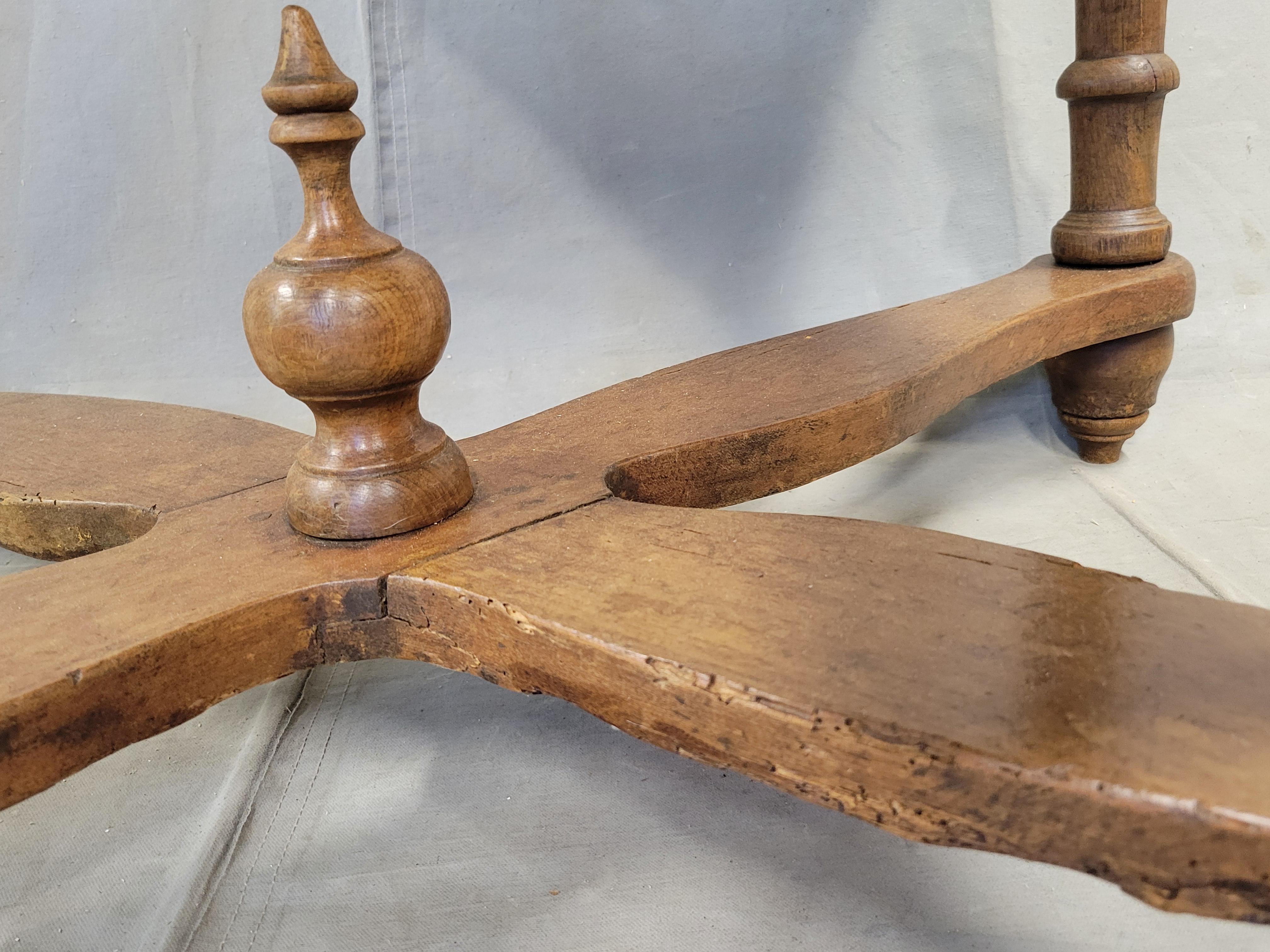 Antique Eastern European Pine and Beechwood Baker's Table Kitchen Island In Good Condition For Sale In Centennial, CO
