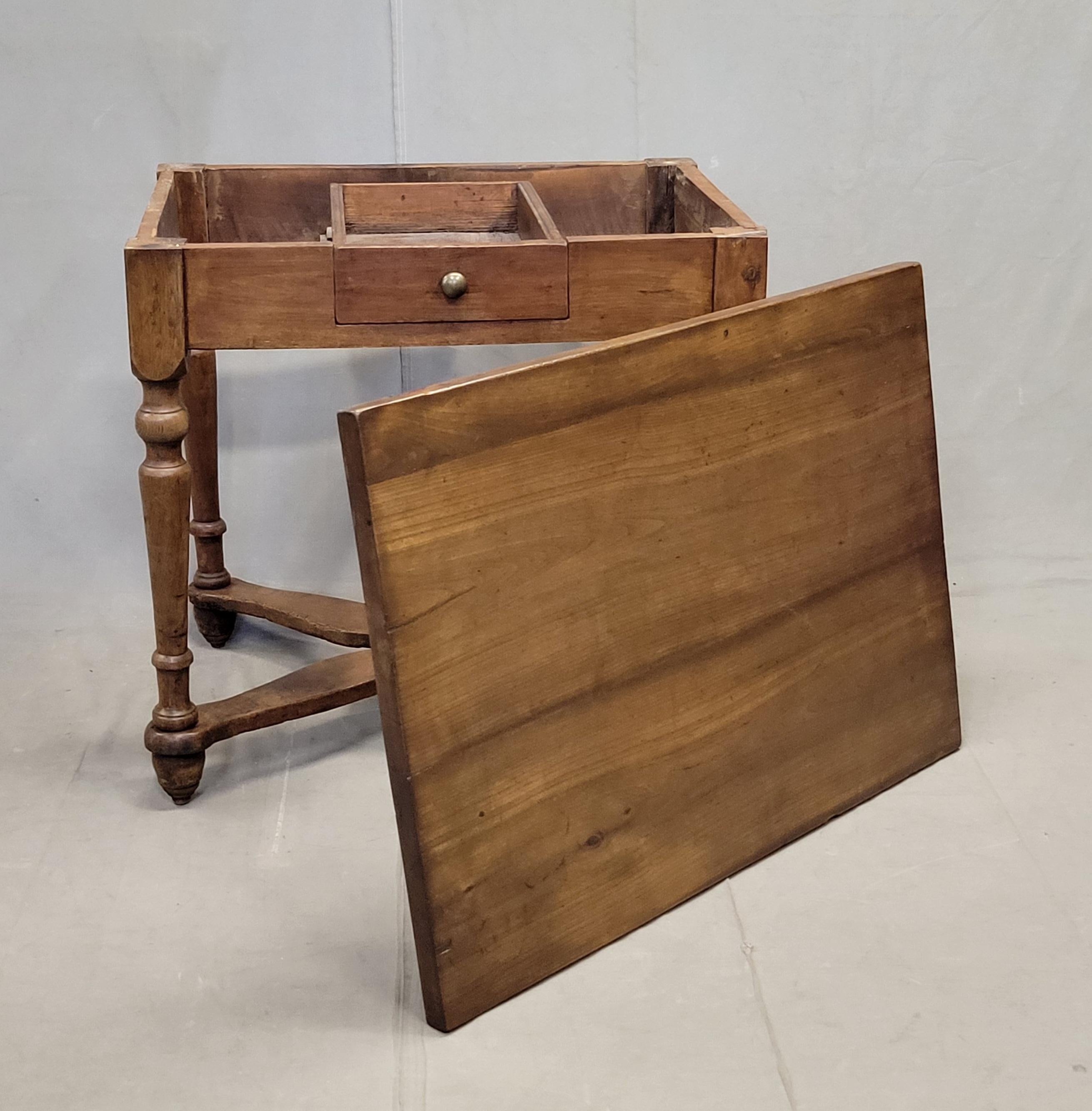 Antique Eastern European Pine and Beechwood Baker's Table Kitchen Island For Sale 2
