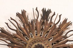 Antique Eastern European Round-Shaped Decorative Wooden Wall Plaque, 44" Dia.