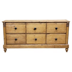 Antique Eastern European Rustic Pine Credenza Sideboard Apothecary