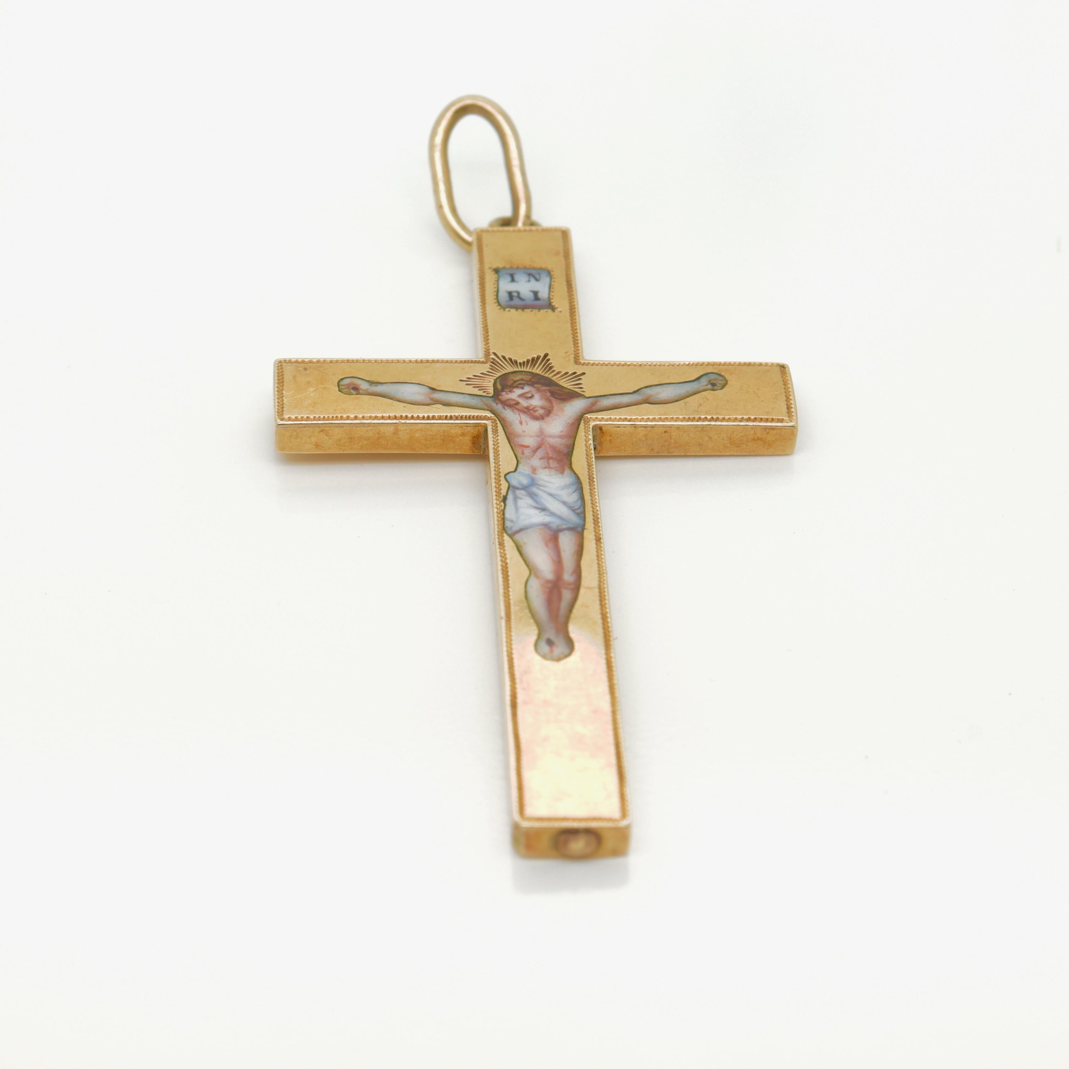 antique gold crucifix