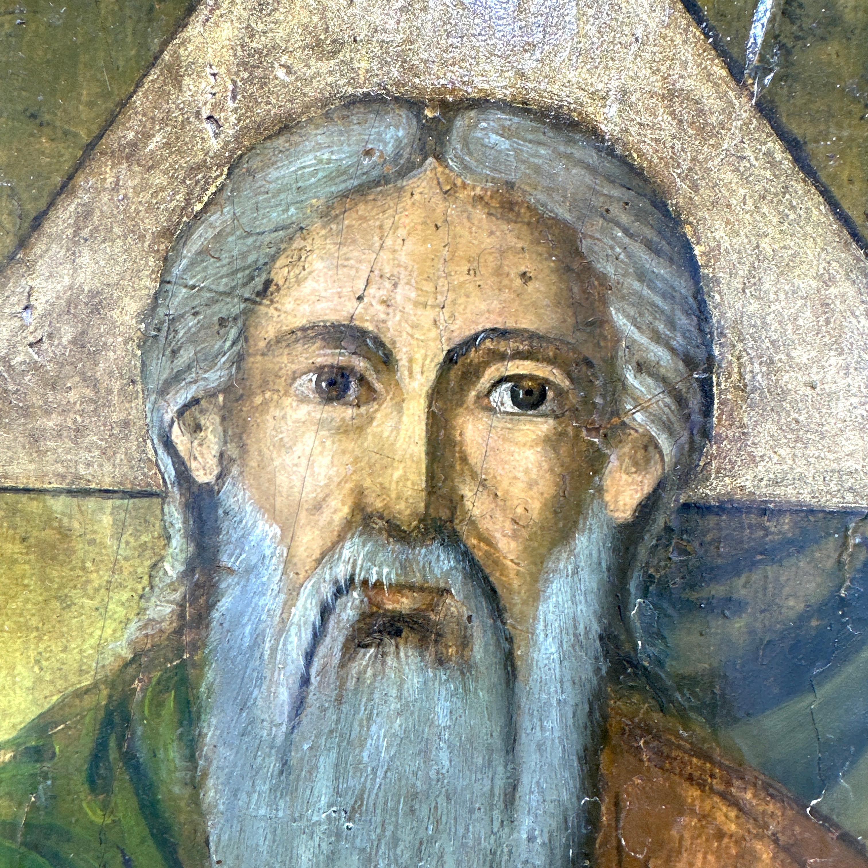 Antique Eastern Orthodox Icon of God the Father 9
