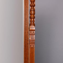 Eastlake Carved Oak and Bronze 4-Drawer Dresser with Beveled Mirror, circa 1890