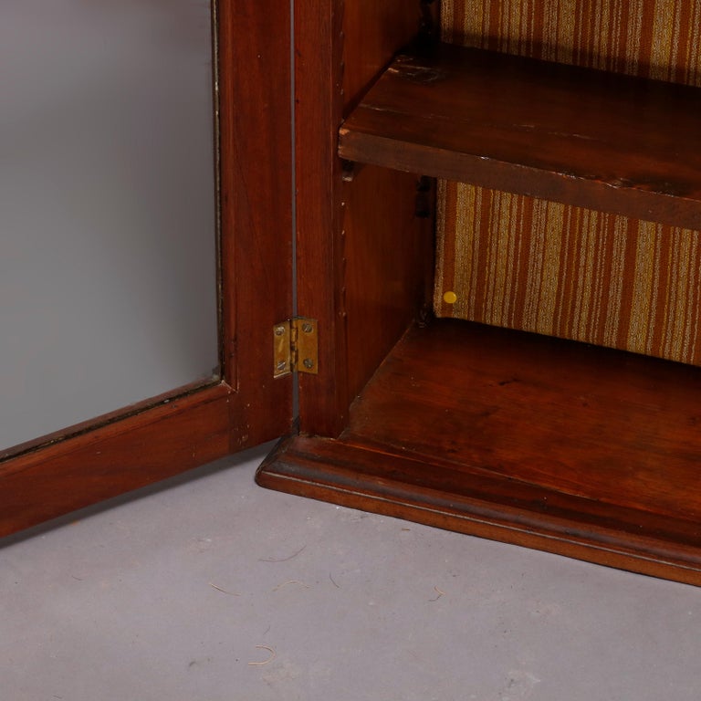Antique Eastlake Carved Walnut 2-Door Hanging Wall Cabinet ...