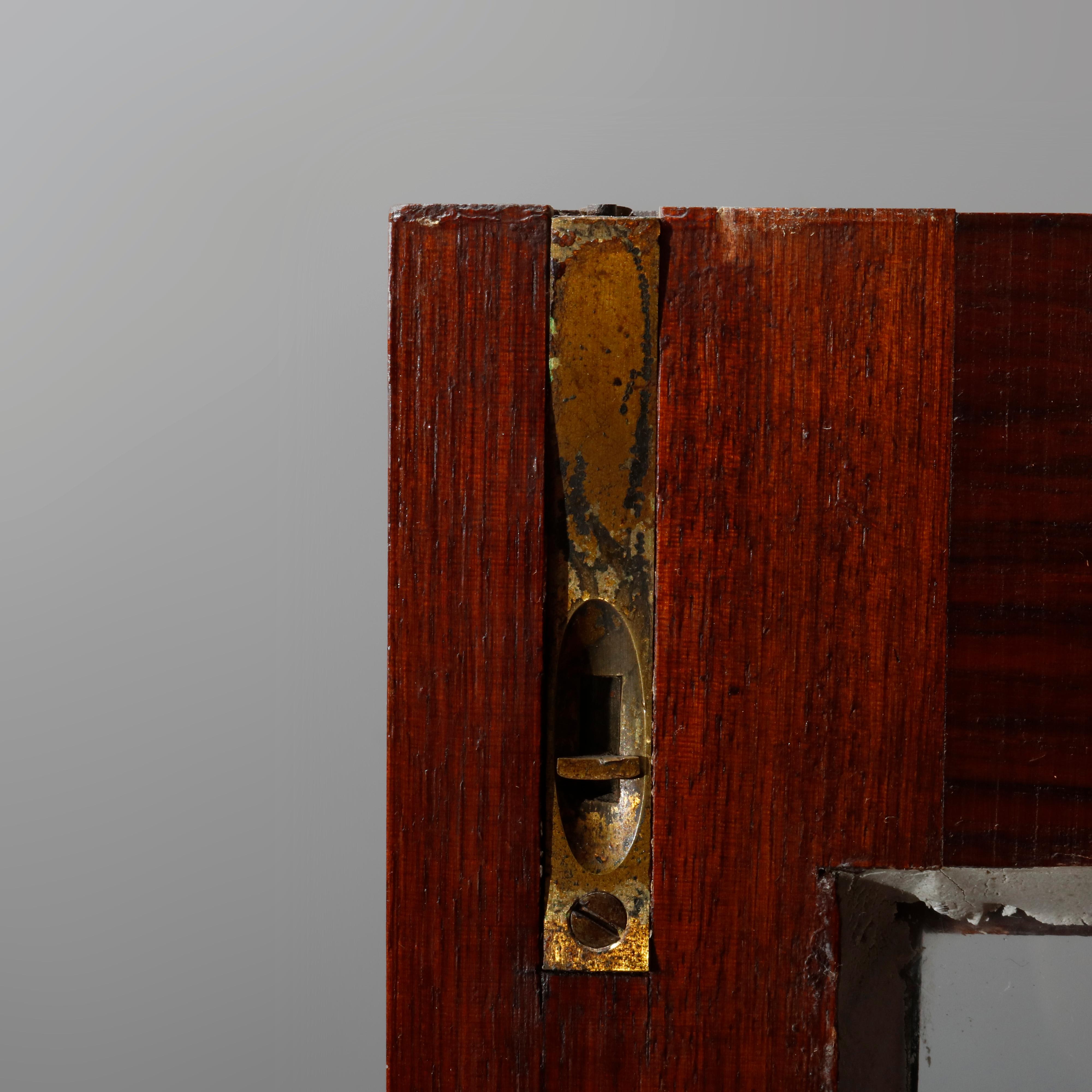 Antique Eastlake Carved Walnut Mirrored Two-Door Bookcase, circa 1890 8