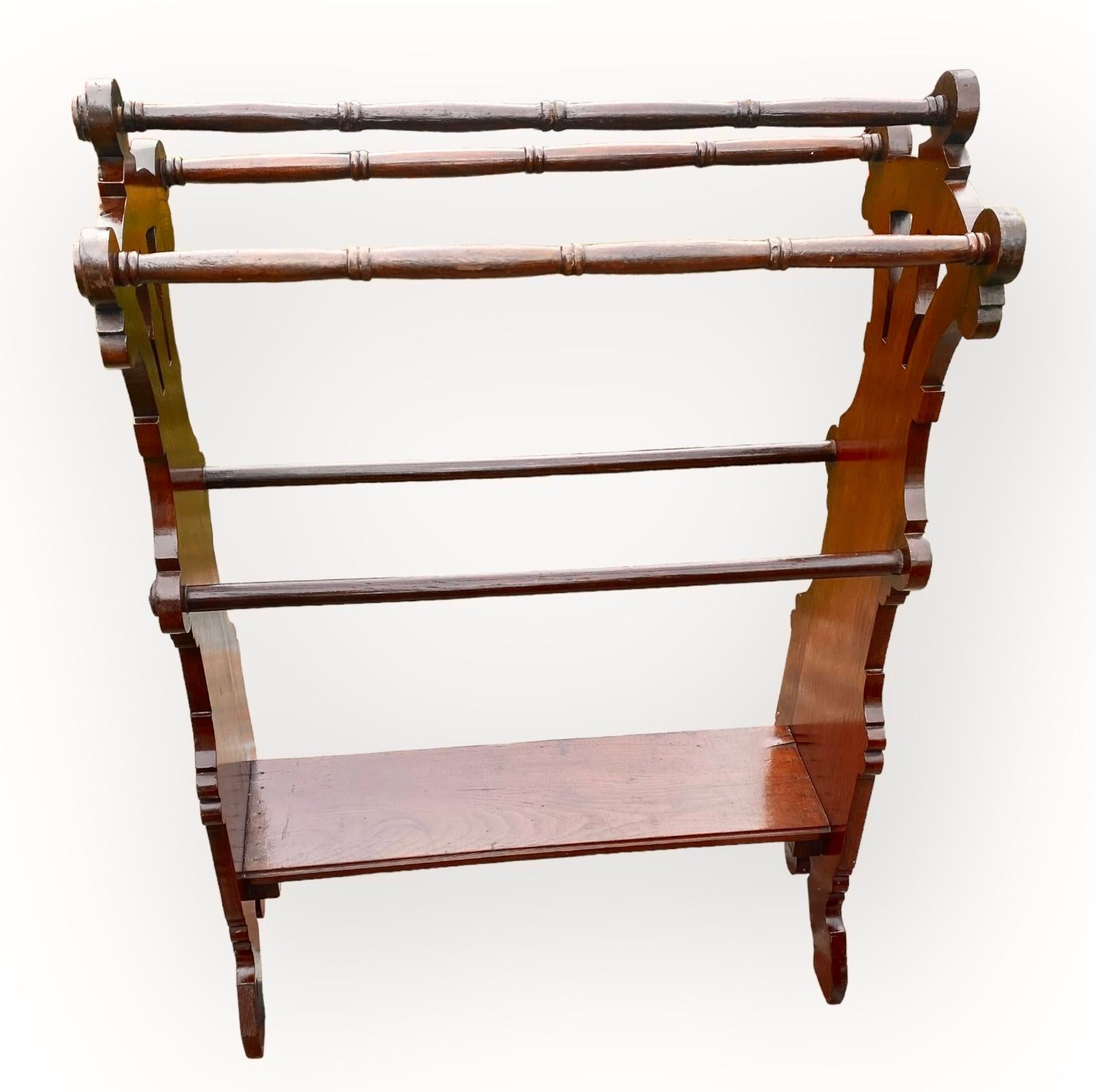Antique Eastlake Carved Walnut Quilt Rack For Sale 8