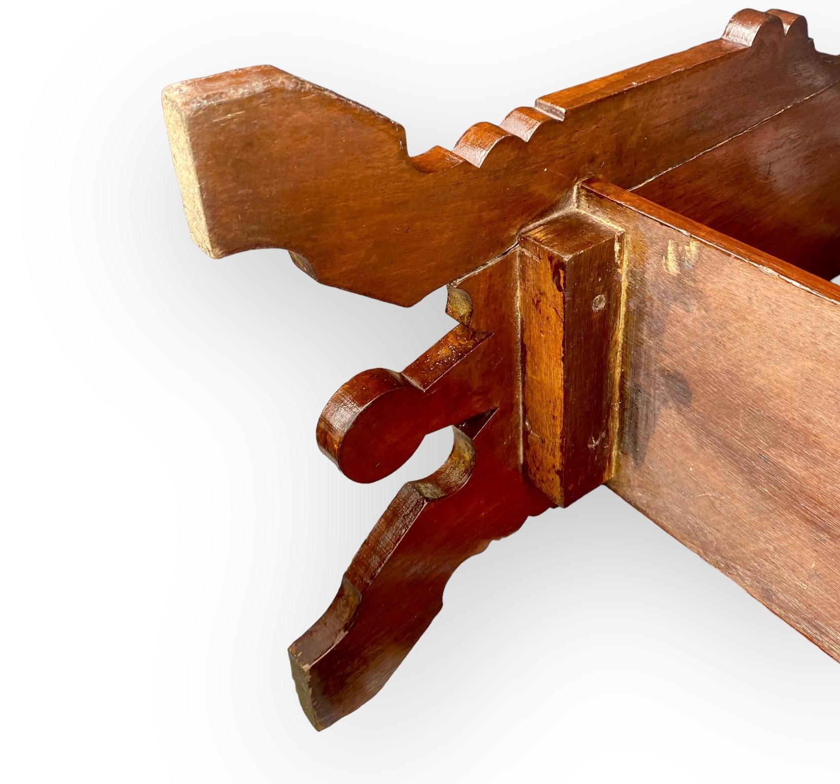 Antique Eastlake Carved Walnut Quilt Rack For Sale 2