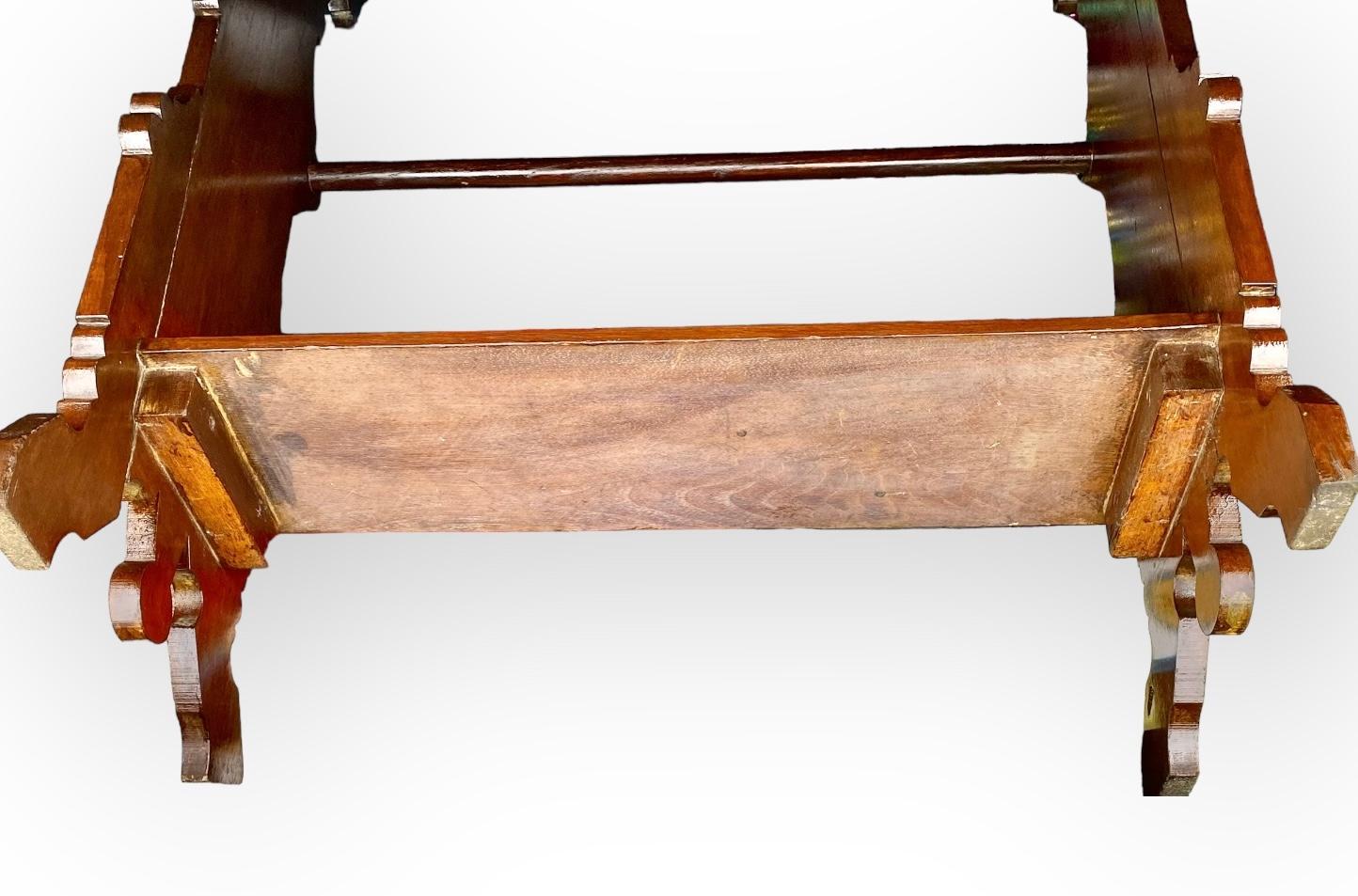 Antique Eastlake Carved Walnut Quilt Rack For Sale 4