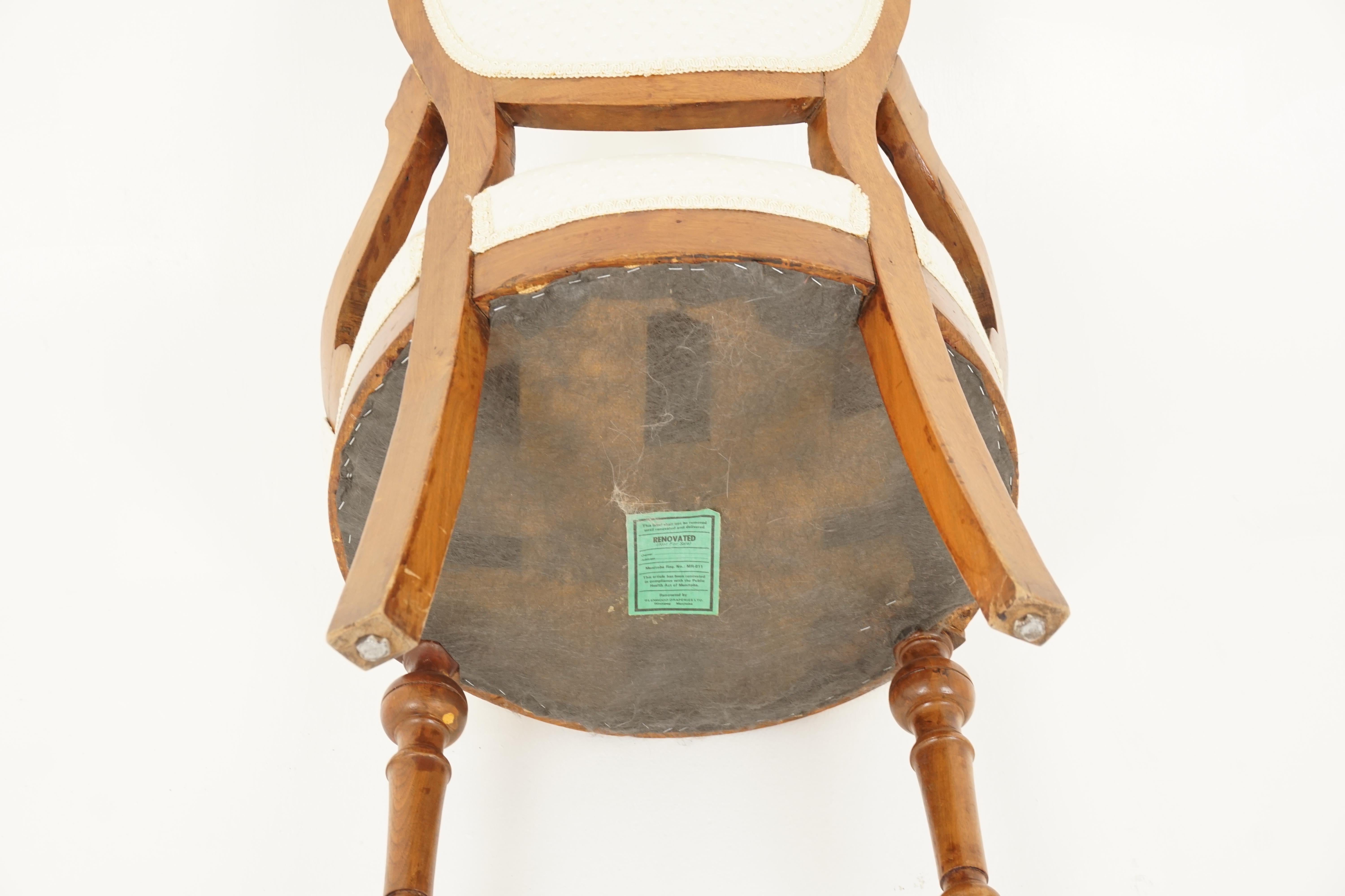 Antique Eastlake Chair, Walnut, Upholstered Parlour Chair, America 1890, B2709 1