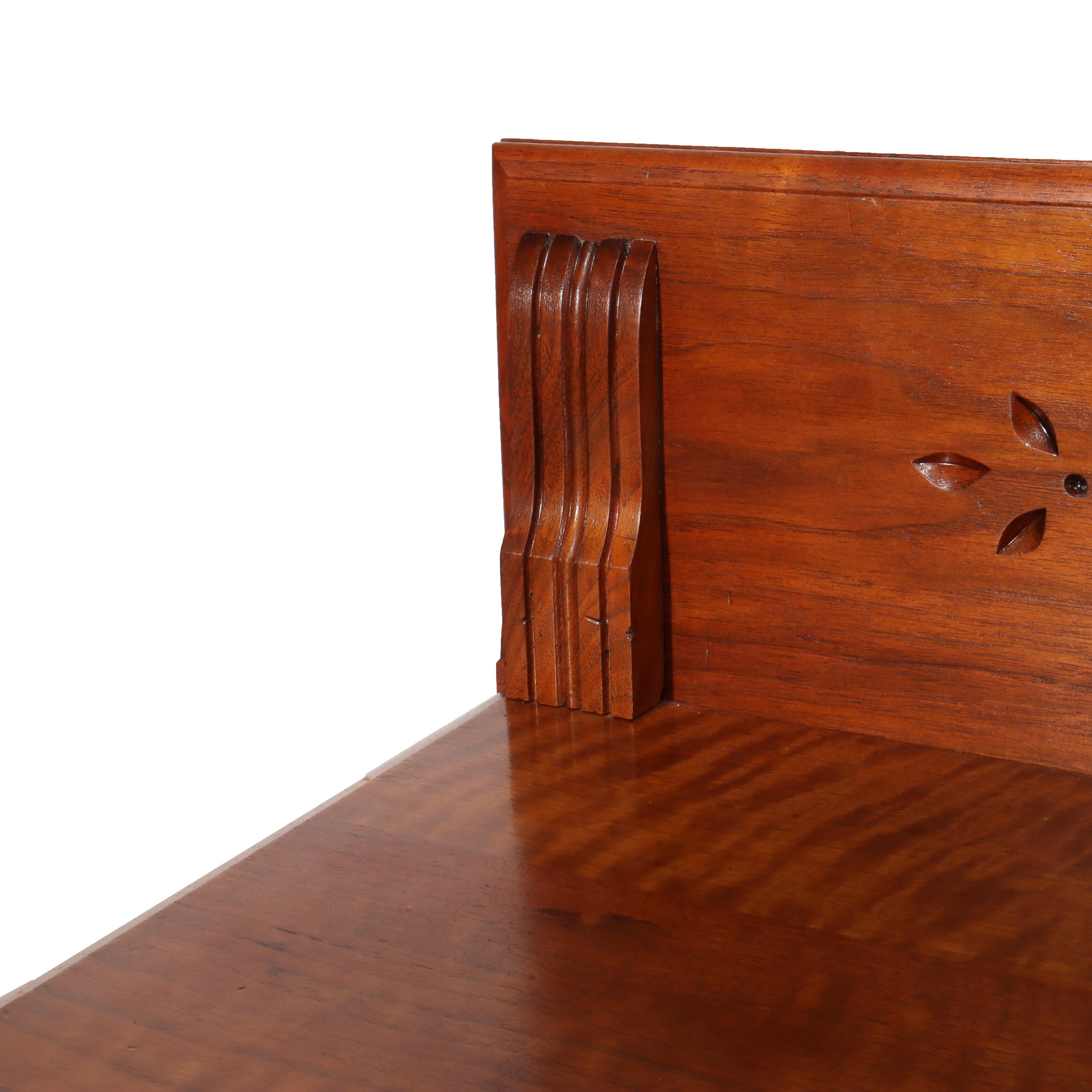 Antique Eastlake Chip Carved Cherry Washstand With Backsplash c1880 For Sale 2