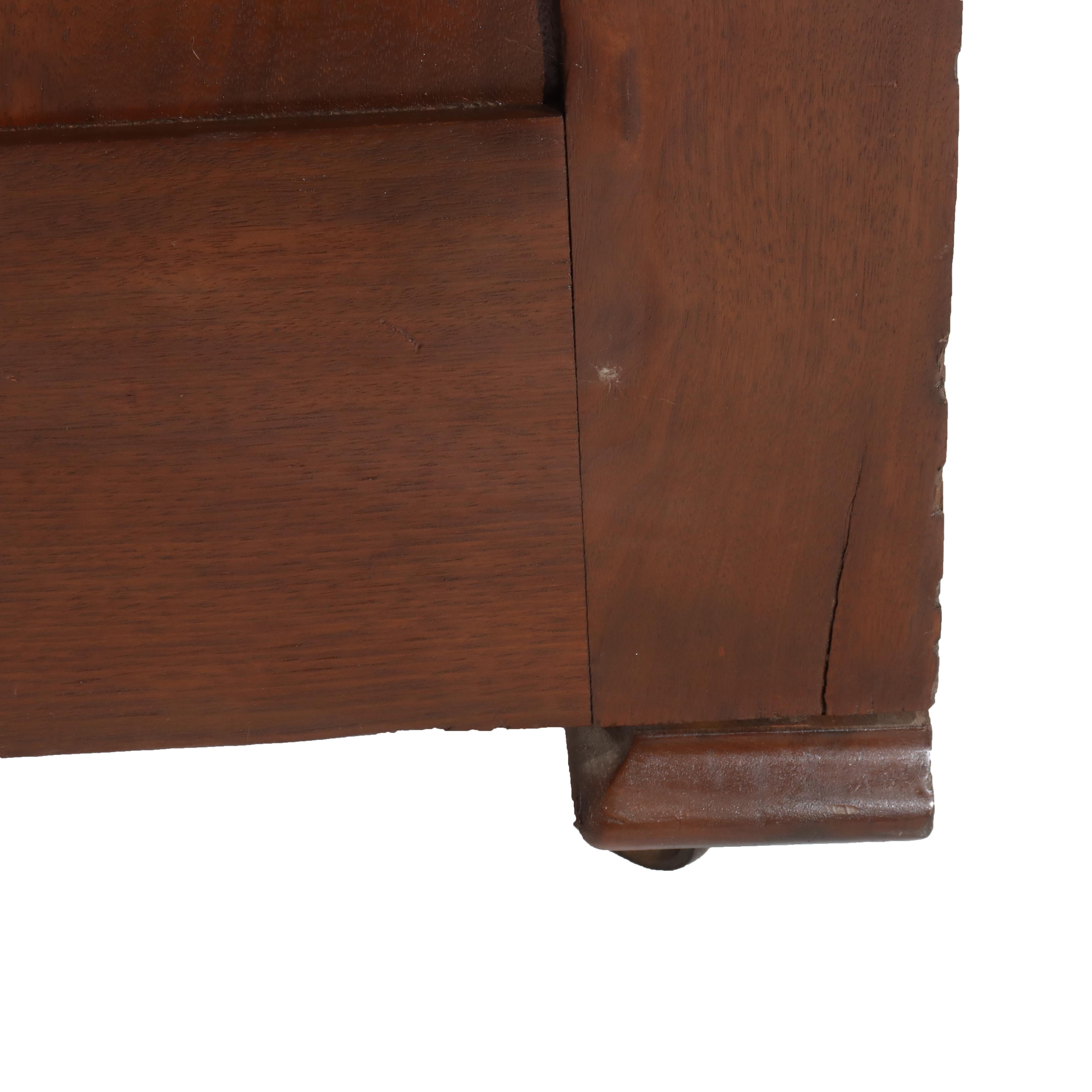 Antique Eastlake Chip Carved Walnut Three Drawer Washstand C1890 For Sale 4