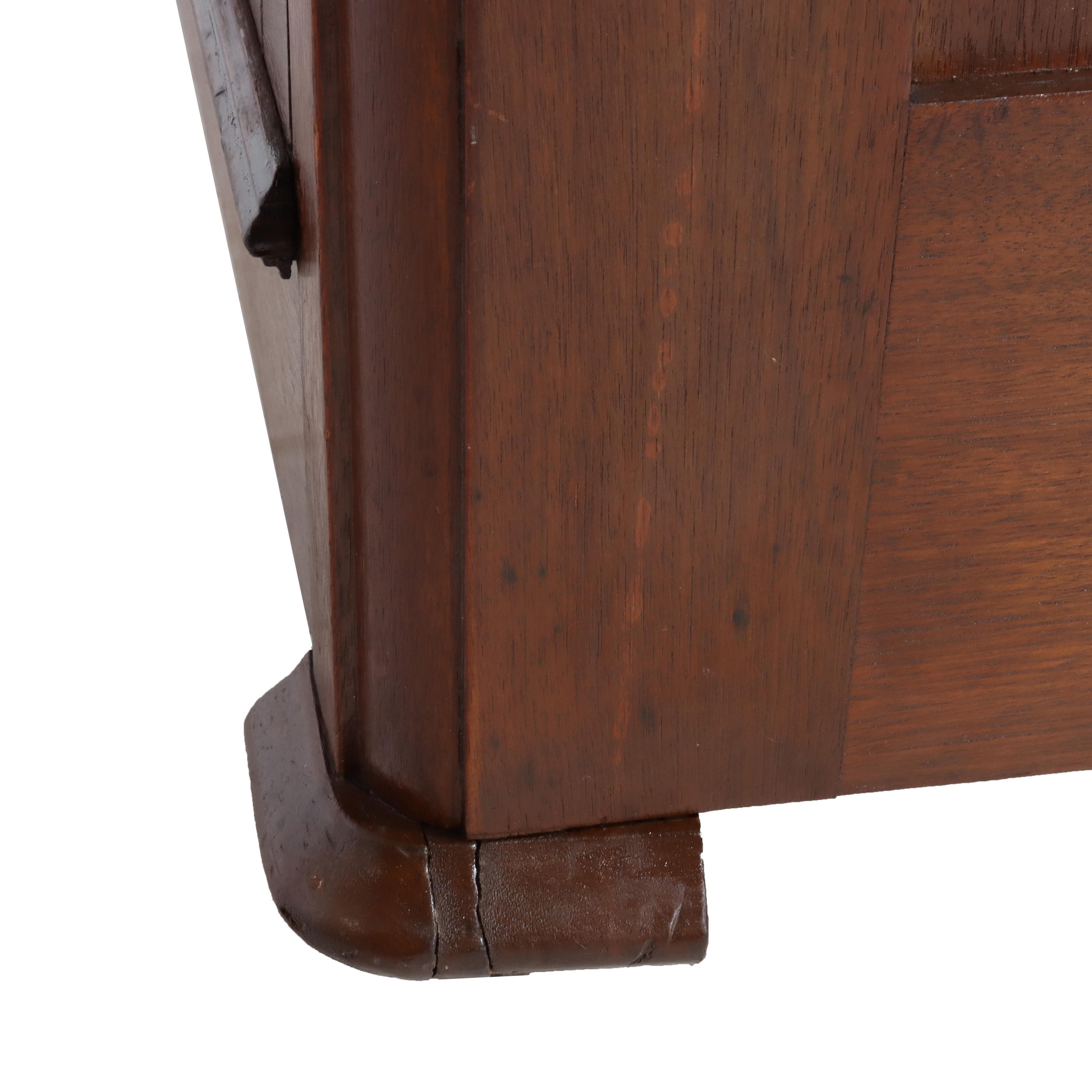 Antique Eastlake Chip Carved Walnut Three Drawer Washstand C1890 For Sale 5