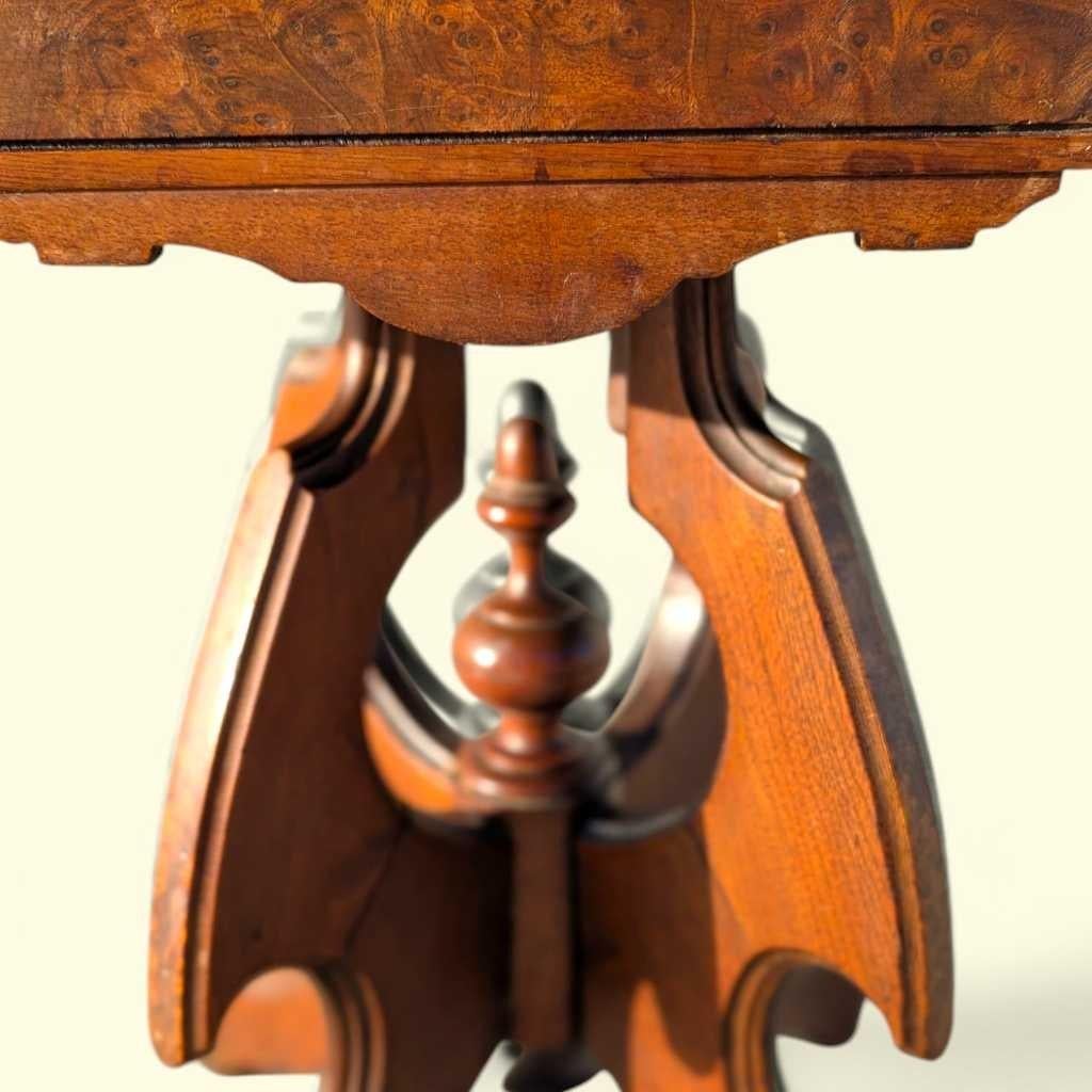 Antique Eastlake Marble-Top Side Table, Late 19th Century For Sale 8