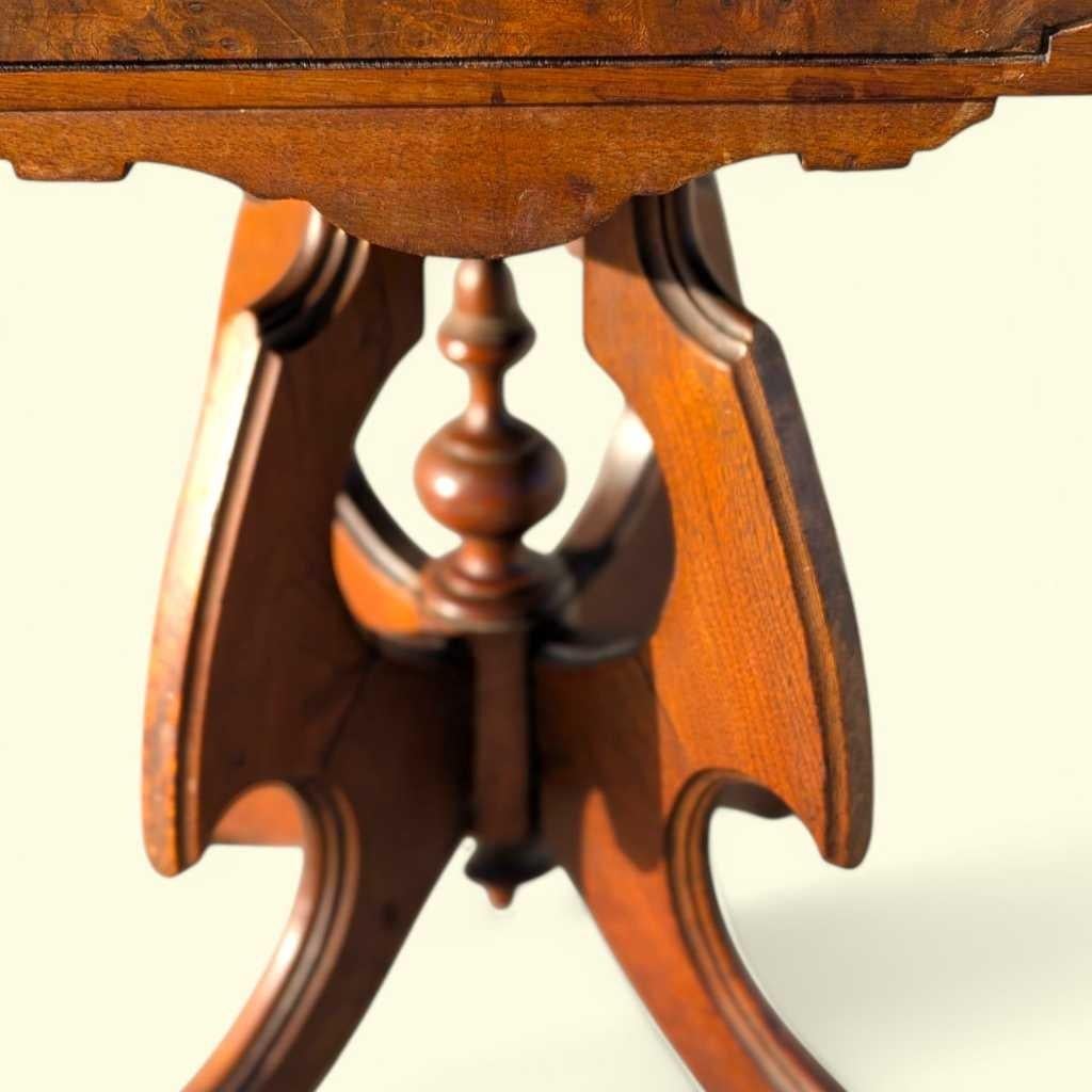 Antique Eastlake Marble-Top Side Table, Late 19th Century For Sale 13