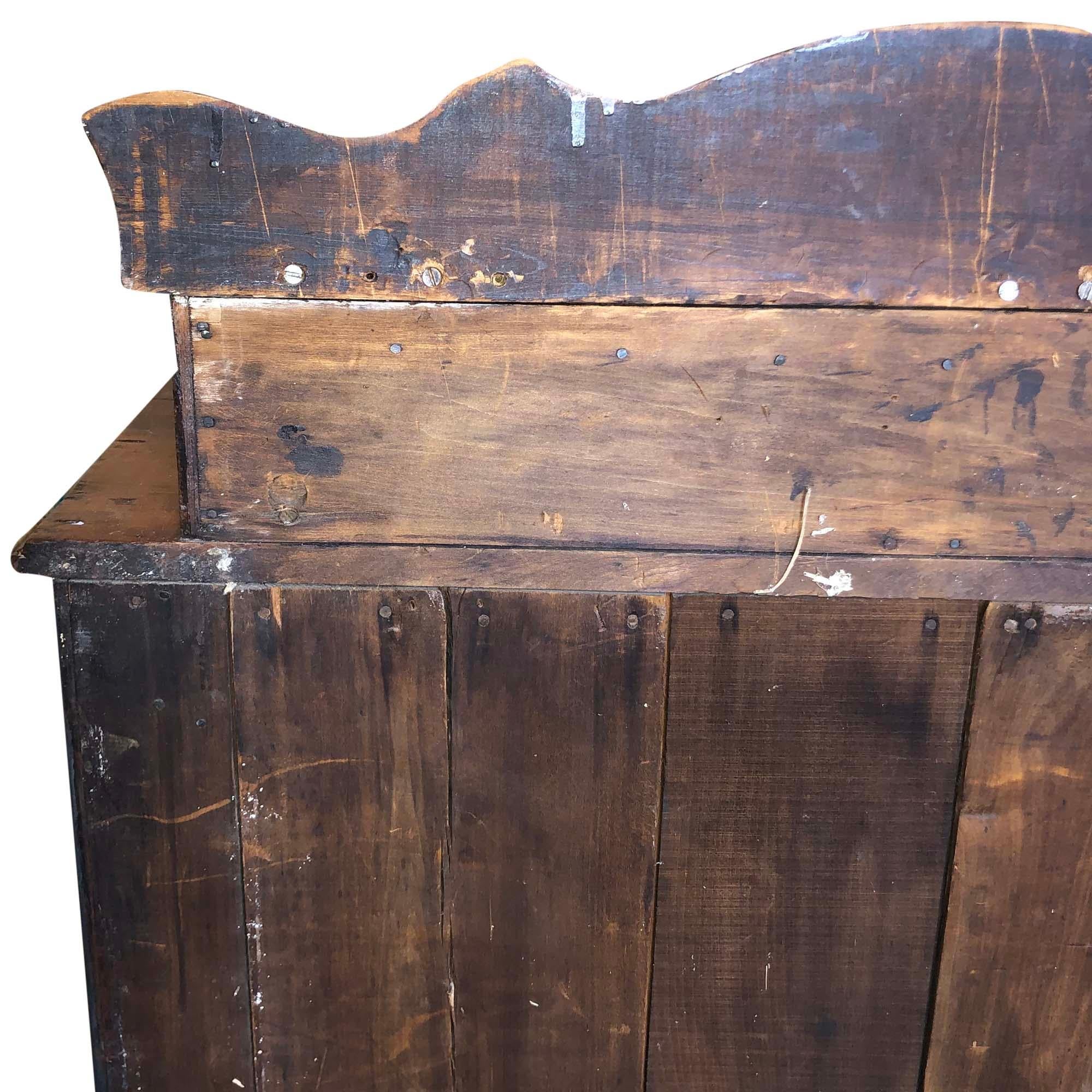 Antique Eastlake Solid Wood Dresser with Black Accents For Sale 6