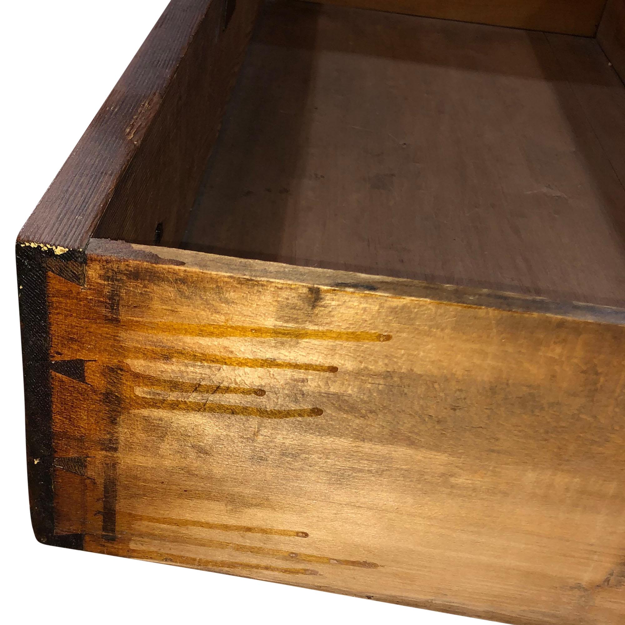 Antique Eastlake Solid Wood Dresser with Black Accents For Sale 1