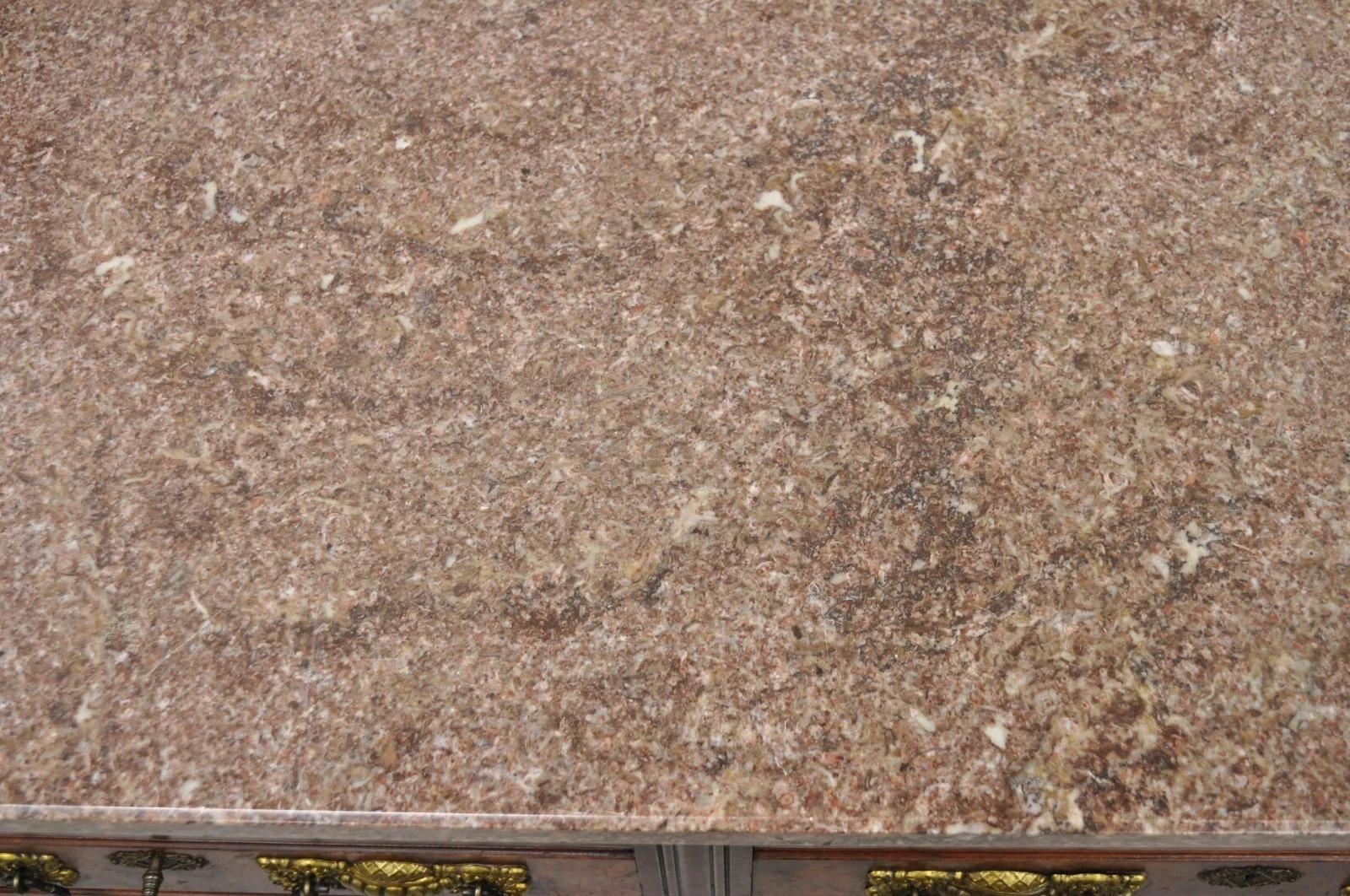 Antique Eastlake Victorian Burl Walnut Marble Top Washstand Dresser w/ Mirror For Sale 6