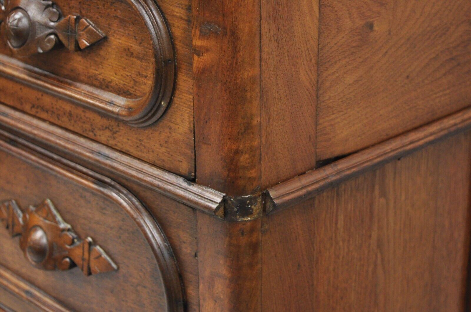 Antique Eastlake Victorian Carved Walnut Marble Top Dresser Chest Washstand 2