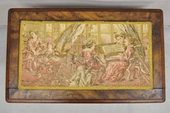 Antique Eastlake Victorian Sculptured Walnut Small Sewing Stand Tapestry Side Table