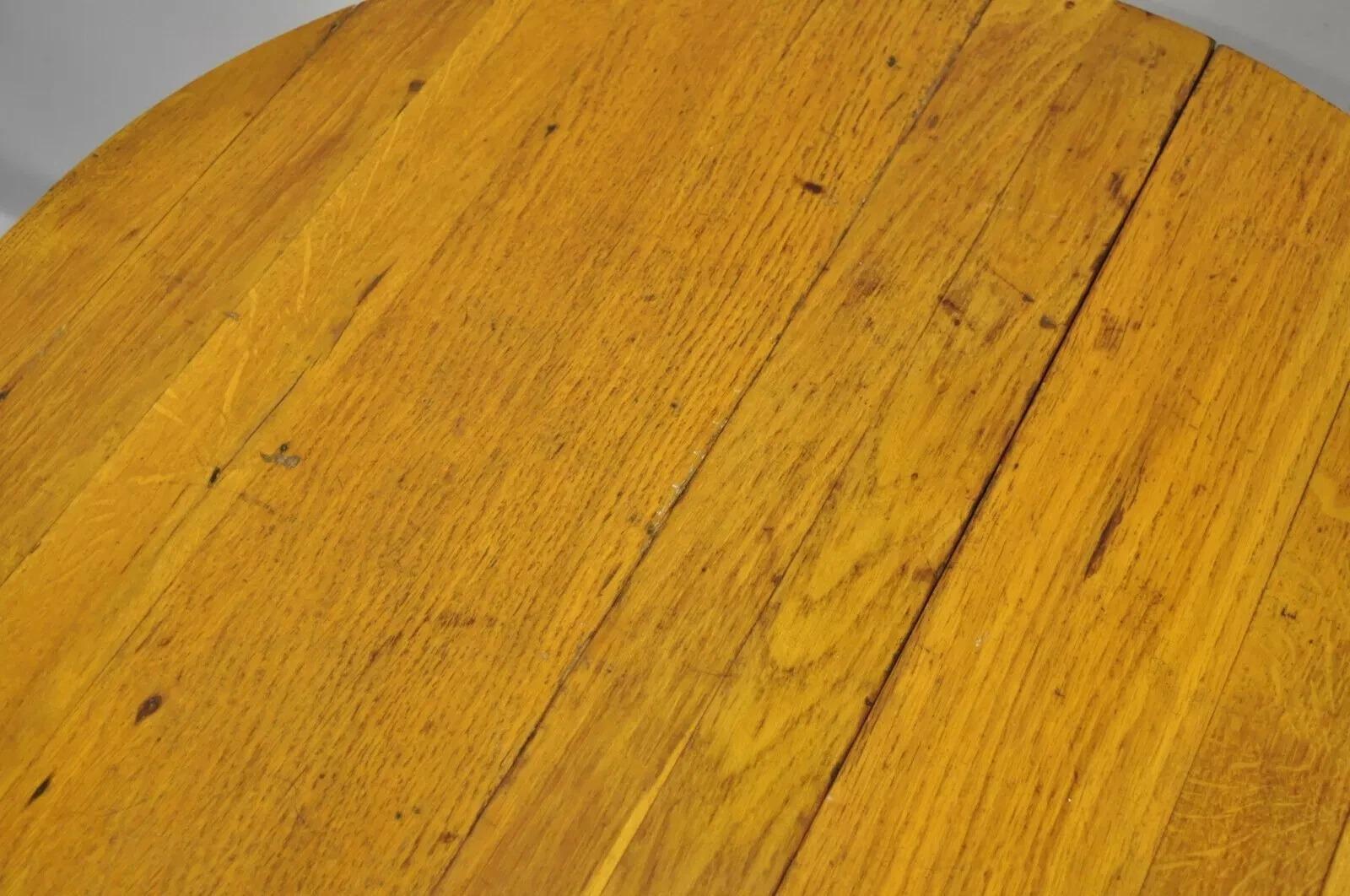 Ancienne table de salle à manger victorienne Eastlake en chêne, à abattants et à jeu de cartes en vente 2
