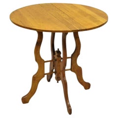 Antiguo Eastlake Victoriano Plegable Servilleta Juego de Cartas Mesa de Comedor de Roble