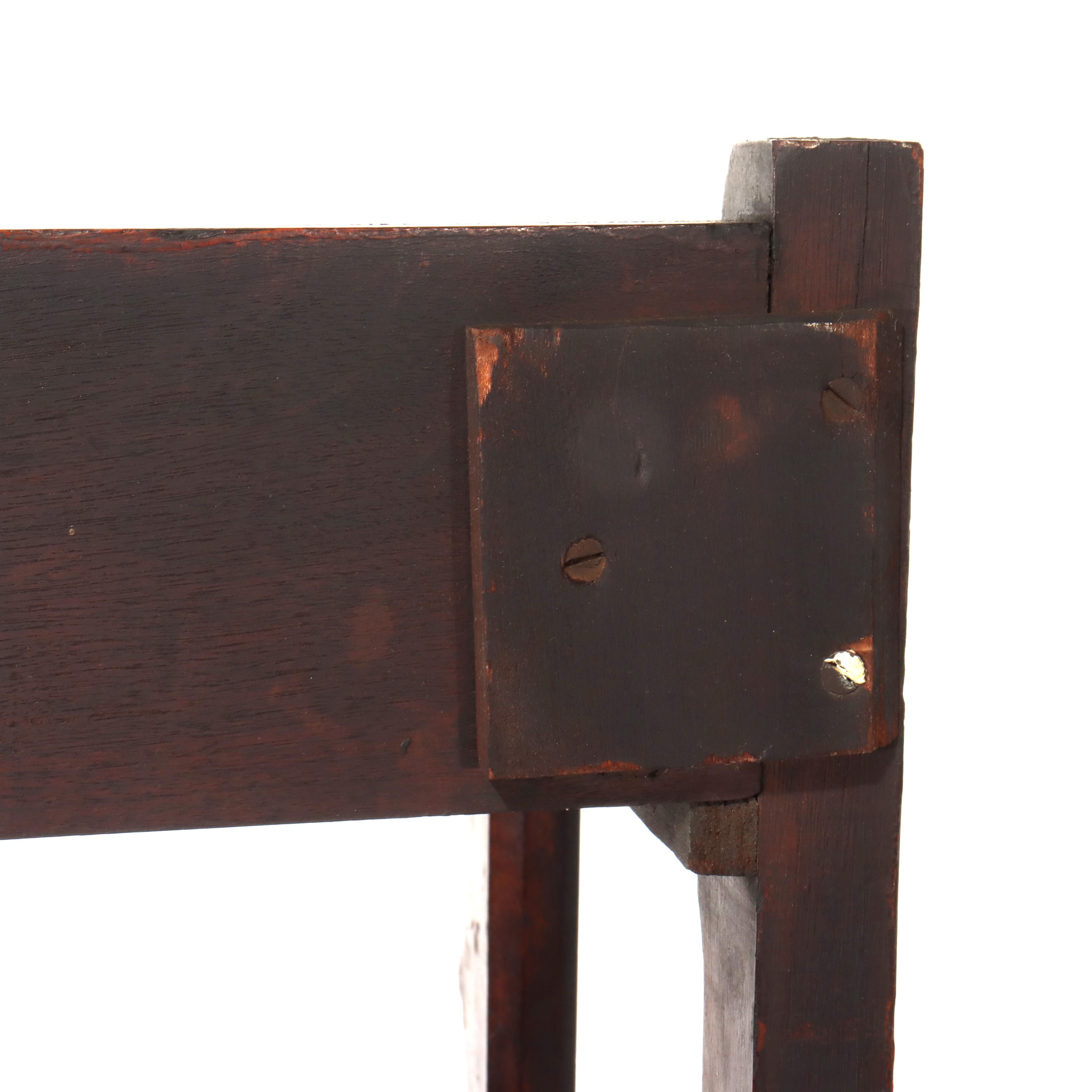 Antique Eastlake Victorian Walnut Bookshelf C1890 For Sale 8
