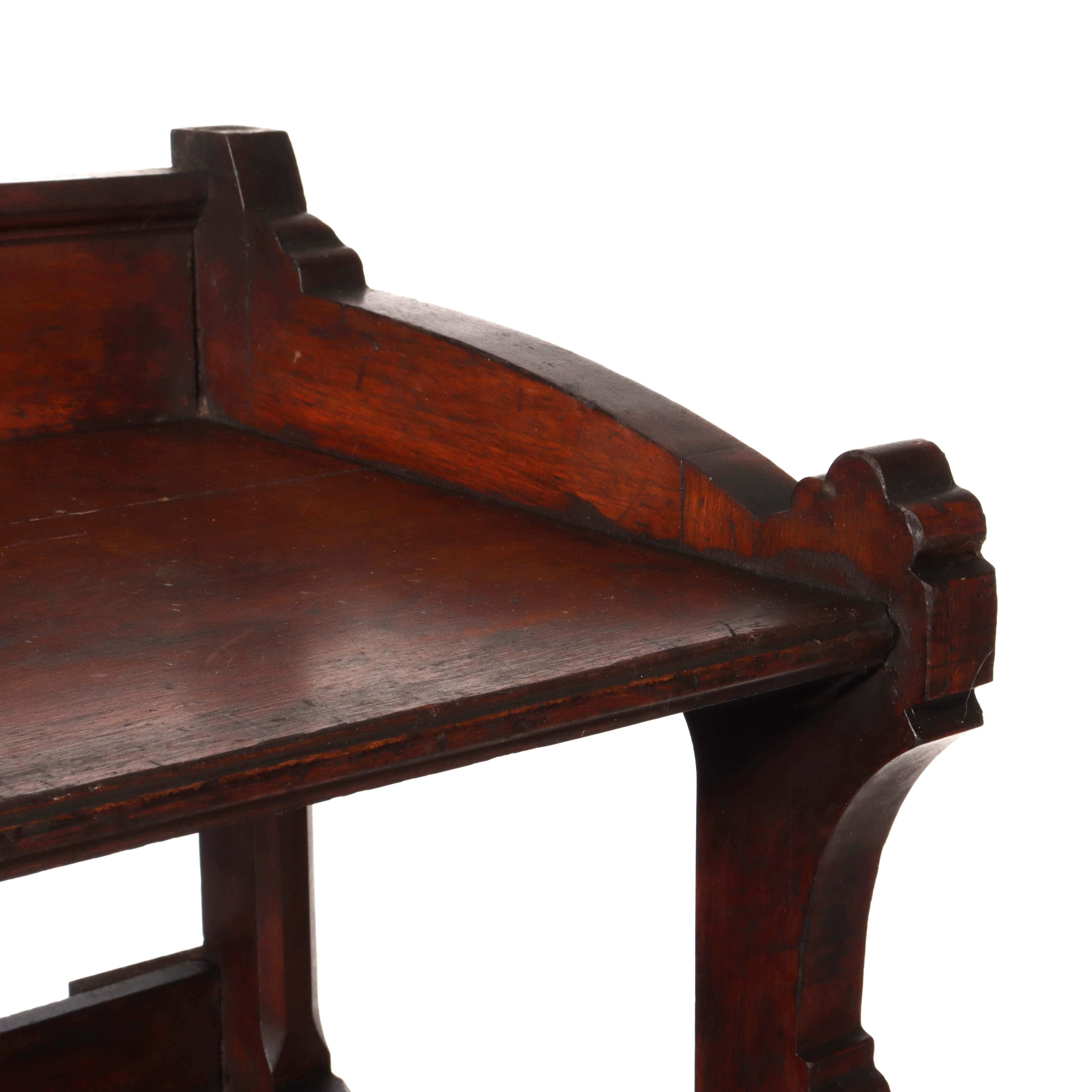 Antique Eastlake Victorian Walnut Bookshelf C1890 For Sale 11