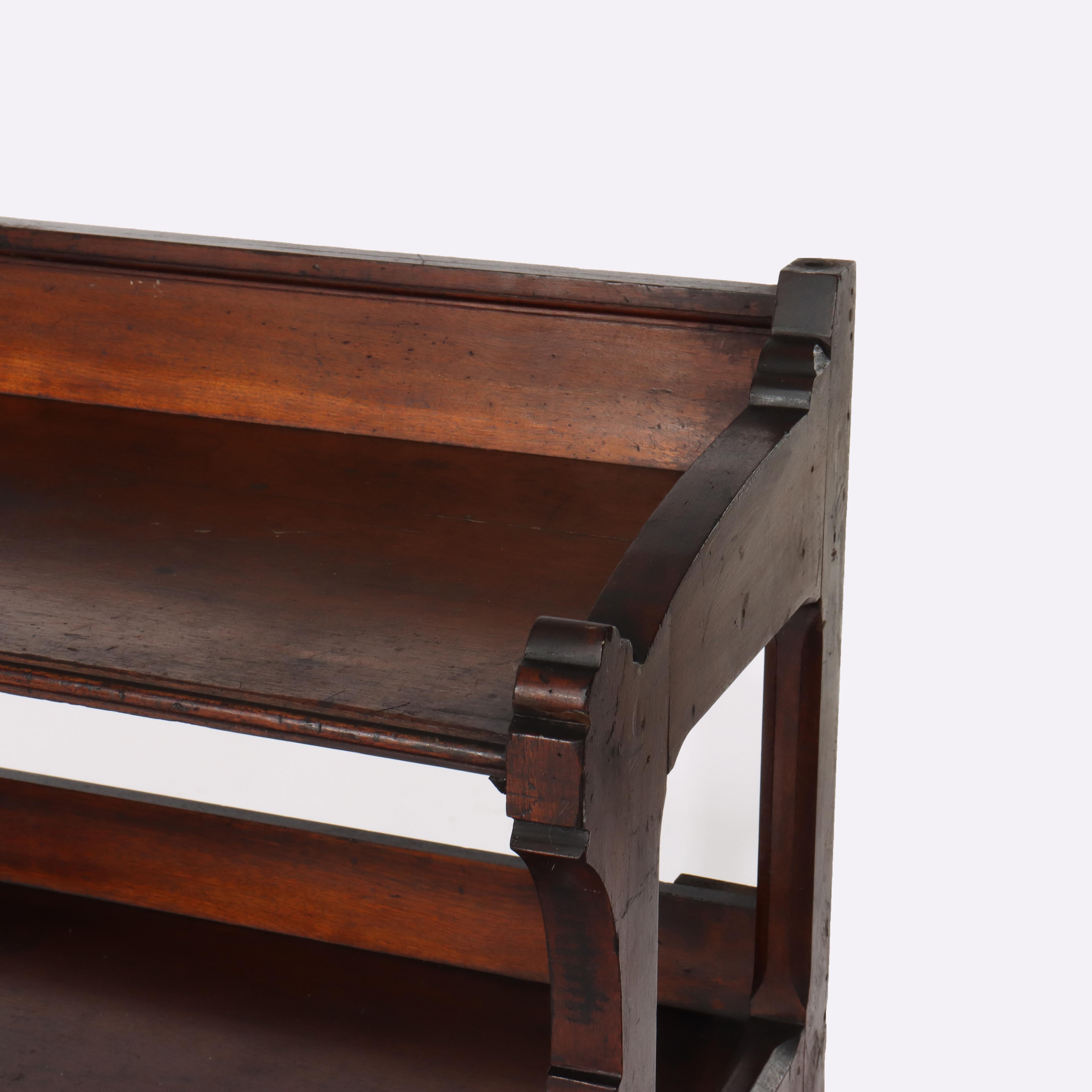 Antique Eastlake Victorian Walnut Bookshelf C1890 For Sale 2