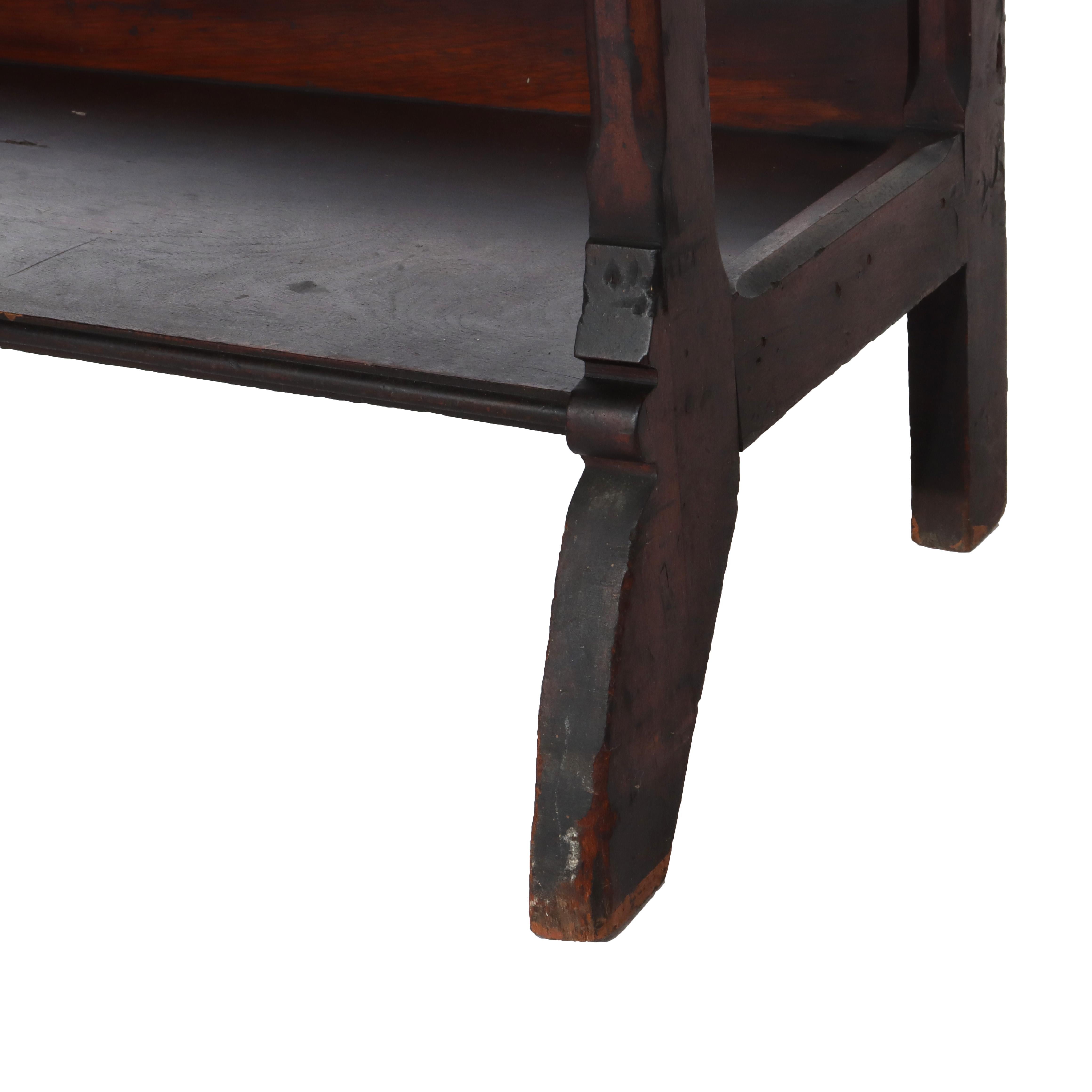 Antique Eastlake Victorian Walnut Bookshelf C1890 For Sale 4