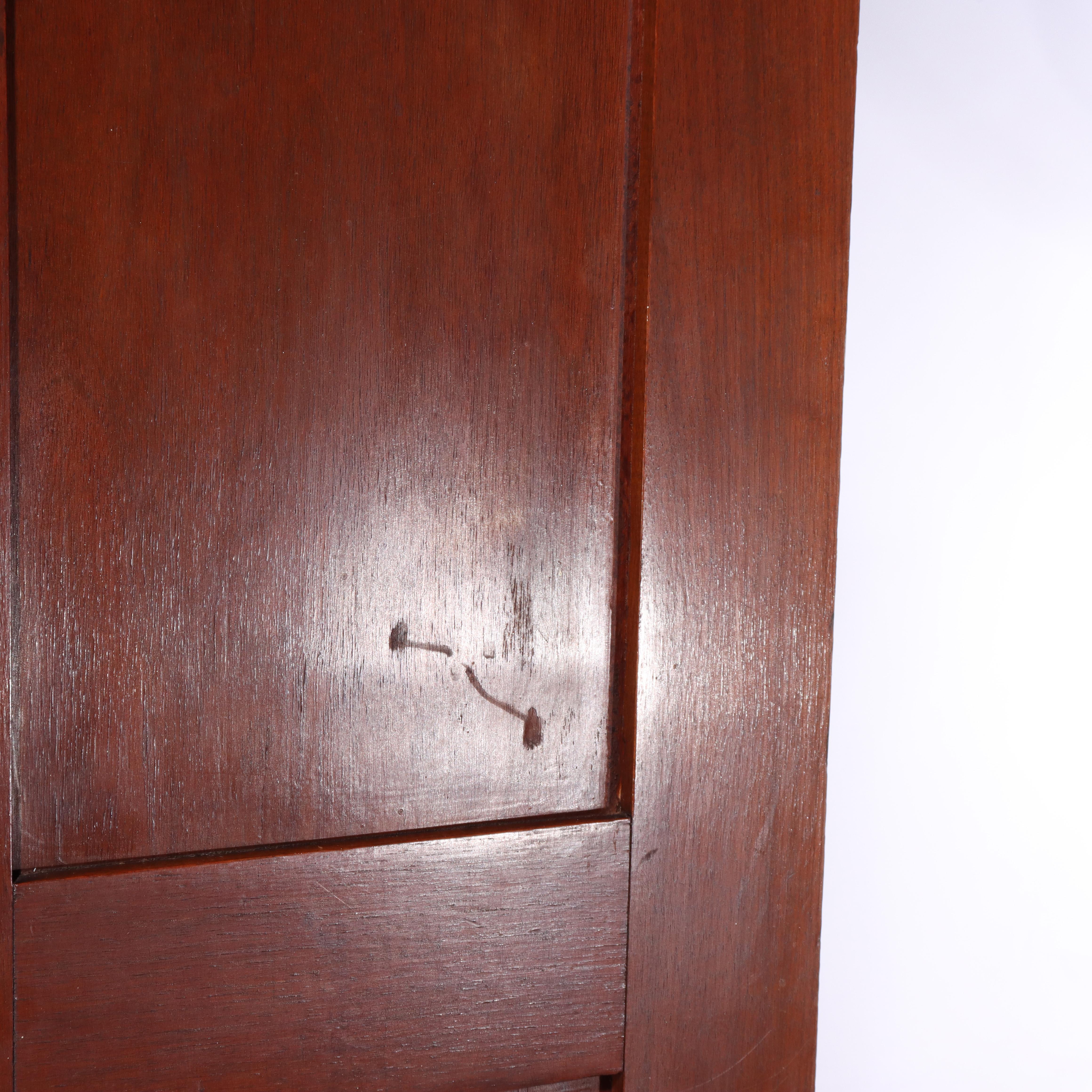 Antique Eastlake Victorian Walnut & Burl 2-Door 2-Drawer Bookcase c1890 For Sale 11